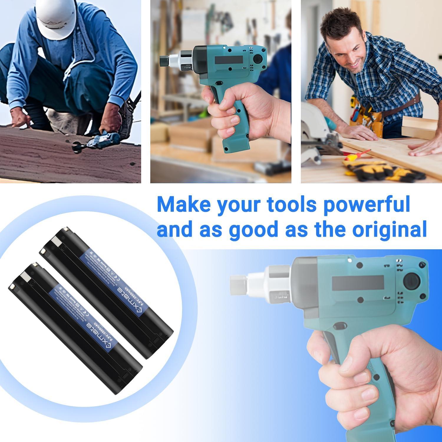 Batería Exmate 3.5Ah 9.6V Ni-MH 2-Pack Compatible Makita