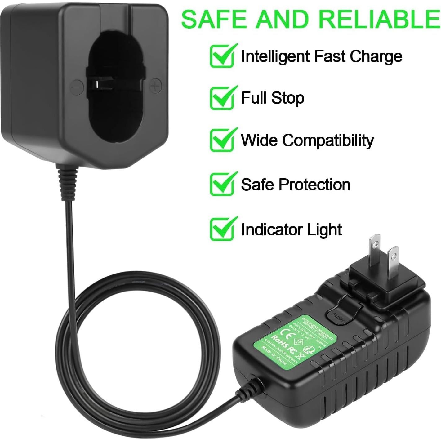 Cargador de Batería Ni-MH 1.2V-18V Hanaix para Hitachi