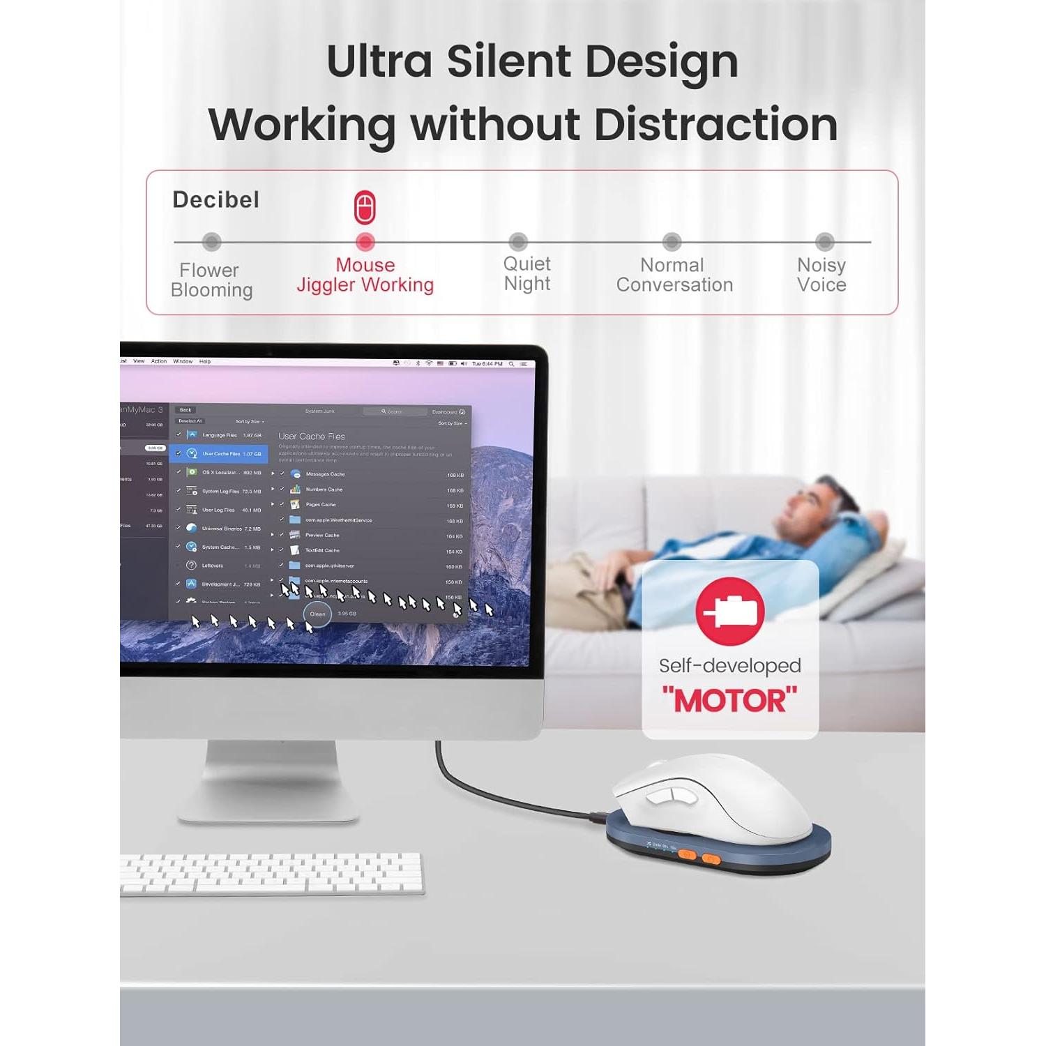 Vaydeer Mouse Mover Ultra Delgado FM2031, Indetectable y Silencioso