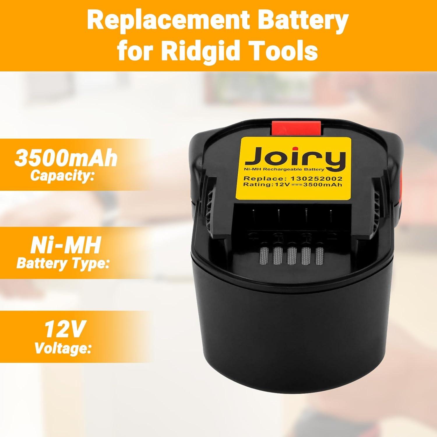 Batería de Reemplazo Ni-MH Joiry 12V 3500mAh Compatible Ridgid