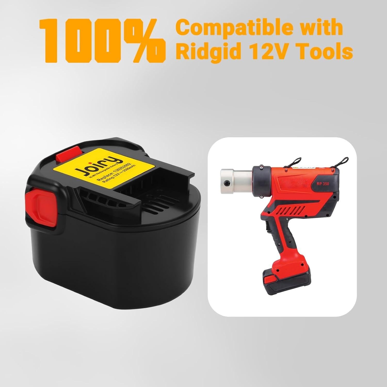 Batería de Reemplazo Ni-MH Joiry 12V 3500mAh Compatible Ridgid