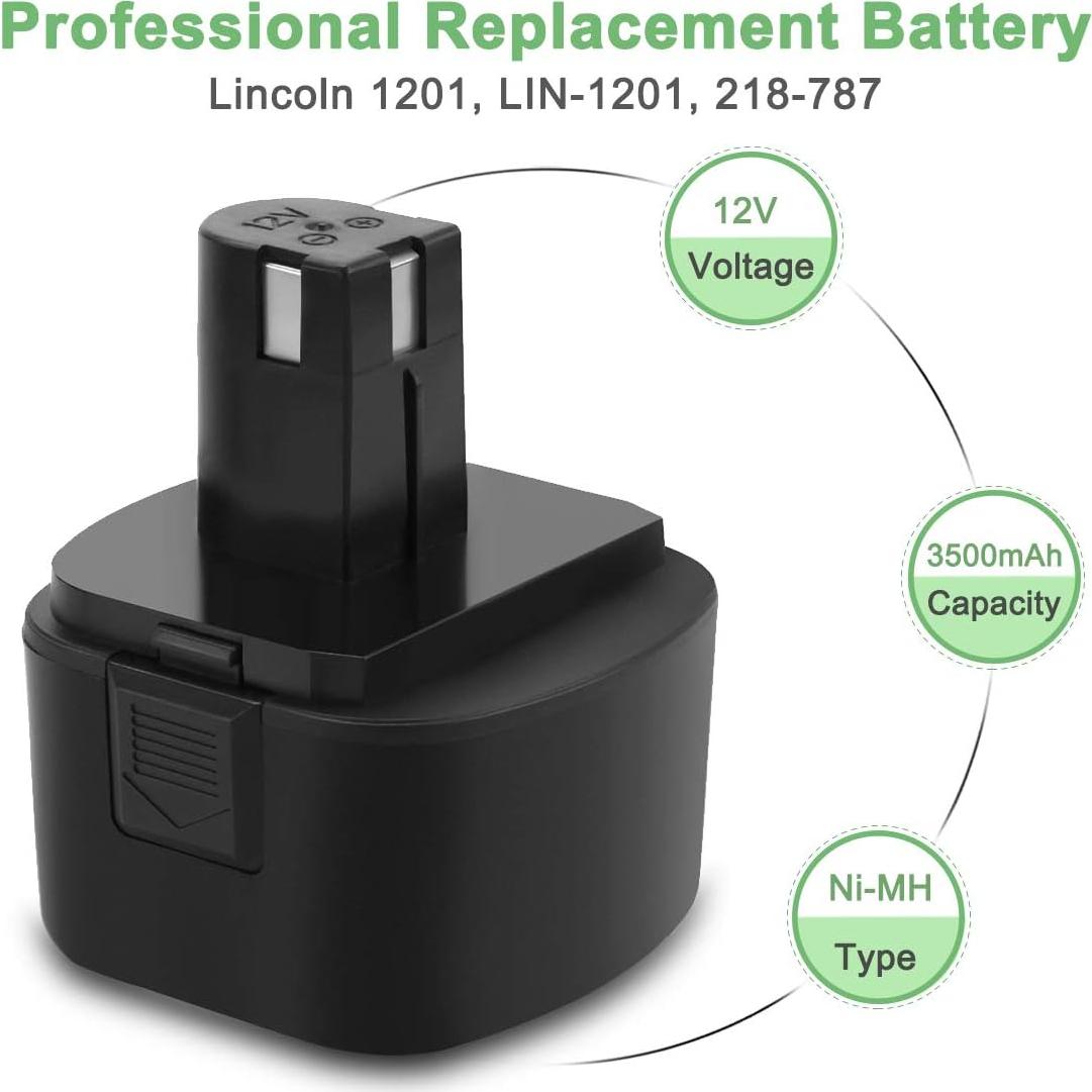 Batería de Reemplazo 3500mAh 12V Ni-MH para Lincoln 1200 1240