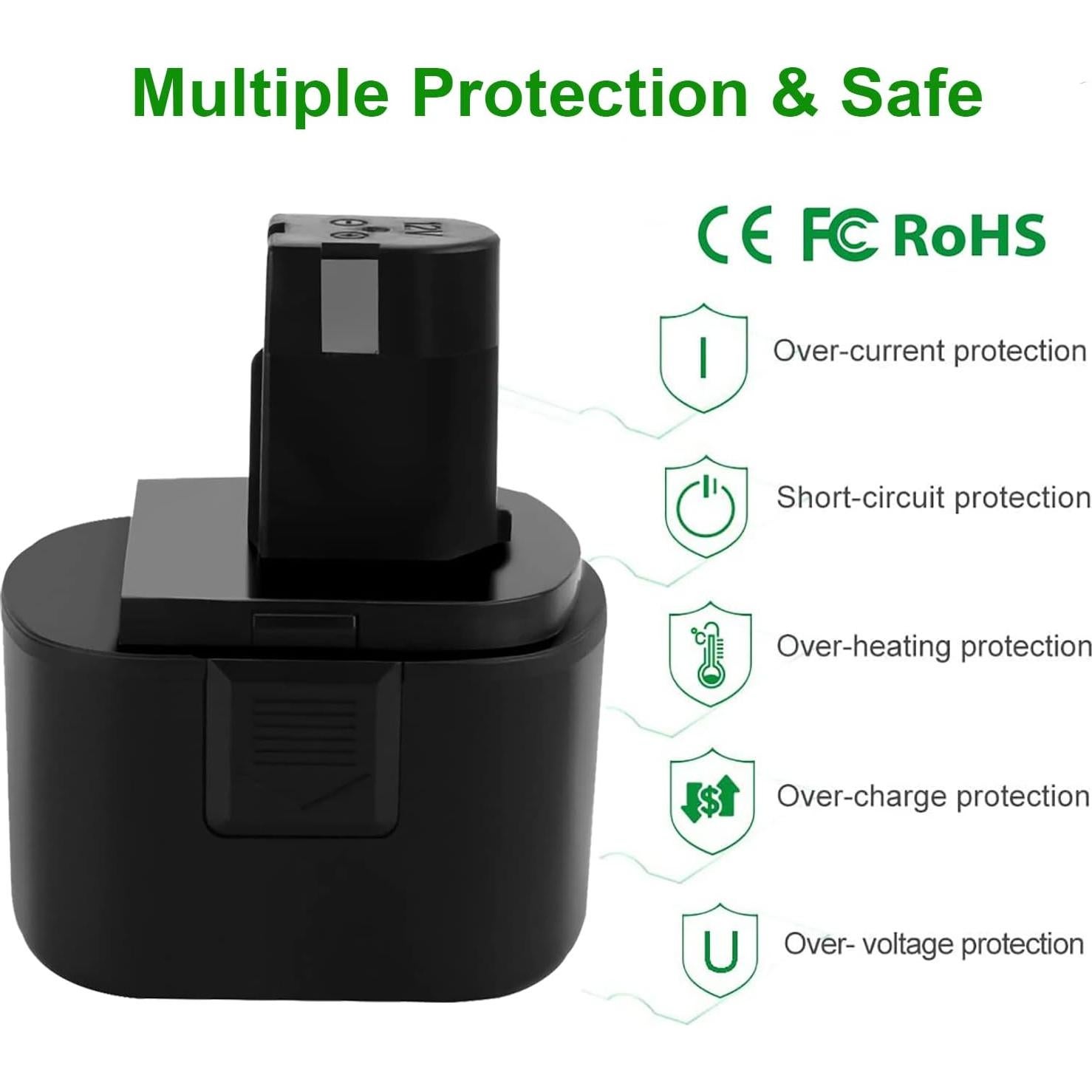 Batería de Reemplazo 3500mAh 12V Ni-MH para Lincoln 1200 1240