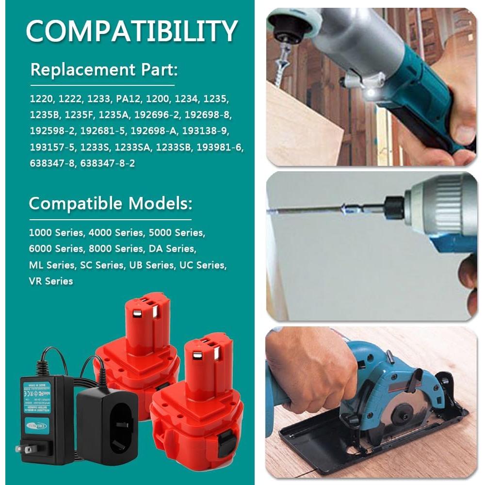 Batería Recargable Ni-MH 12V 3.5Ah Creabest + Cargador