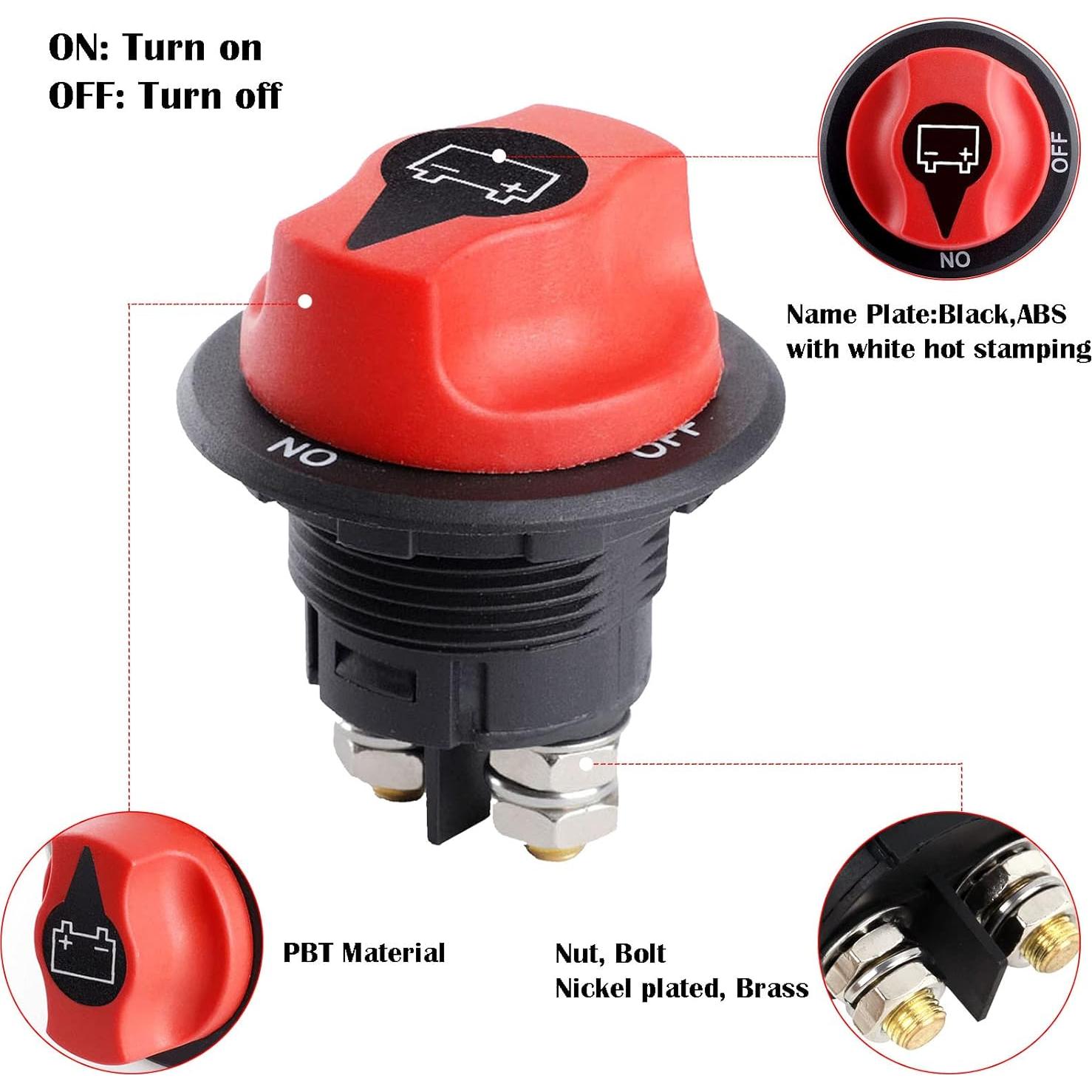 Interruptor de Desconexión de Batería 12-48V Twveml 100A