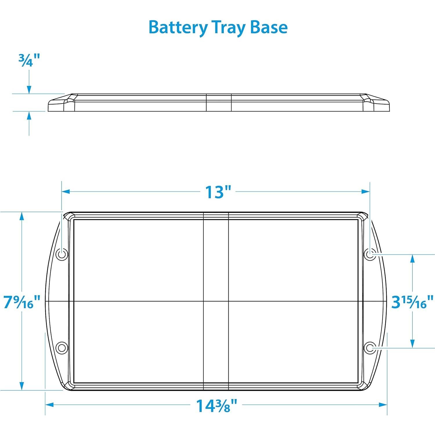 Bandeja de Batería Marina Seachoice 21981 Premium Negra