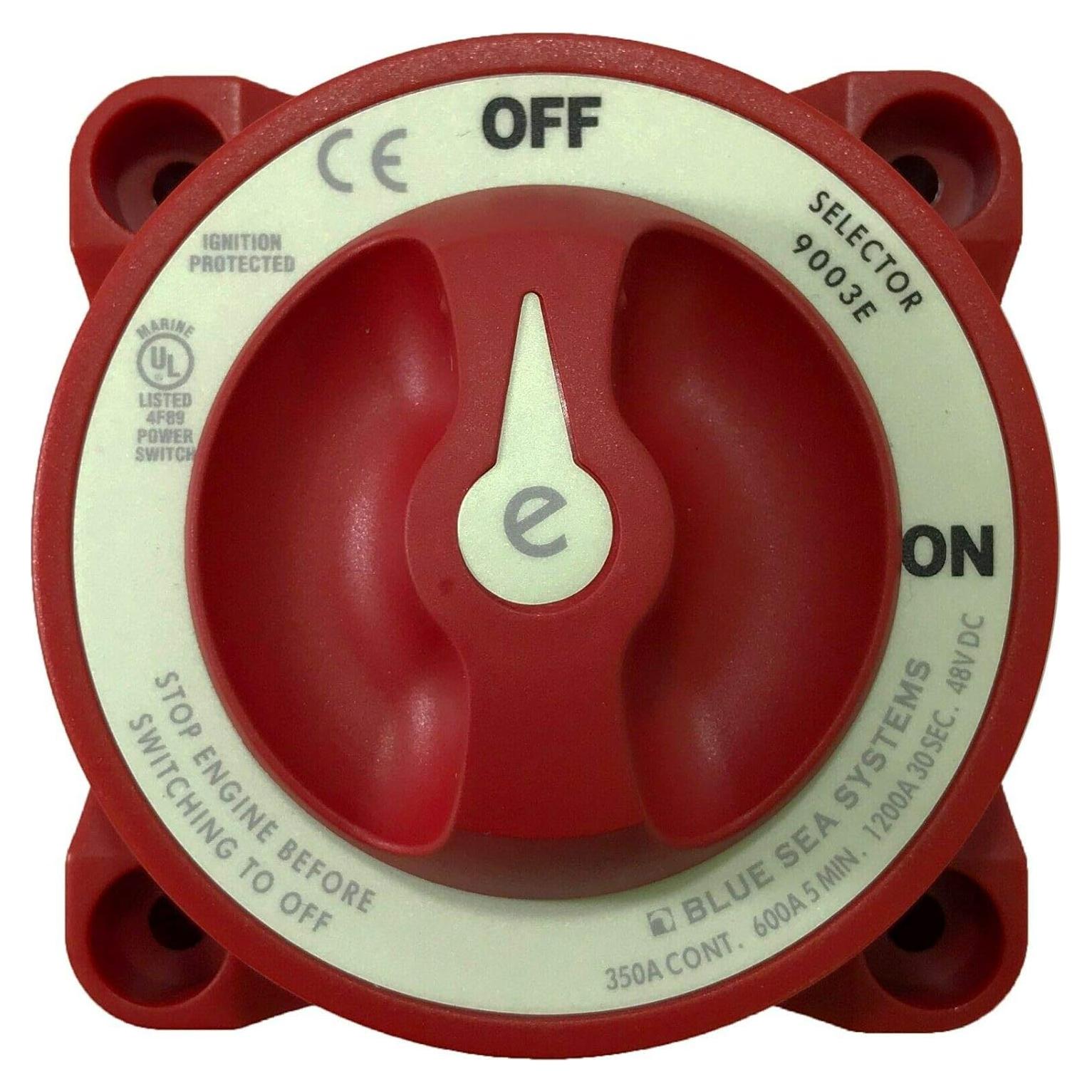 Interruptor Maestro de Batería Blue Sea 9003E ON/OFF 350A