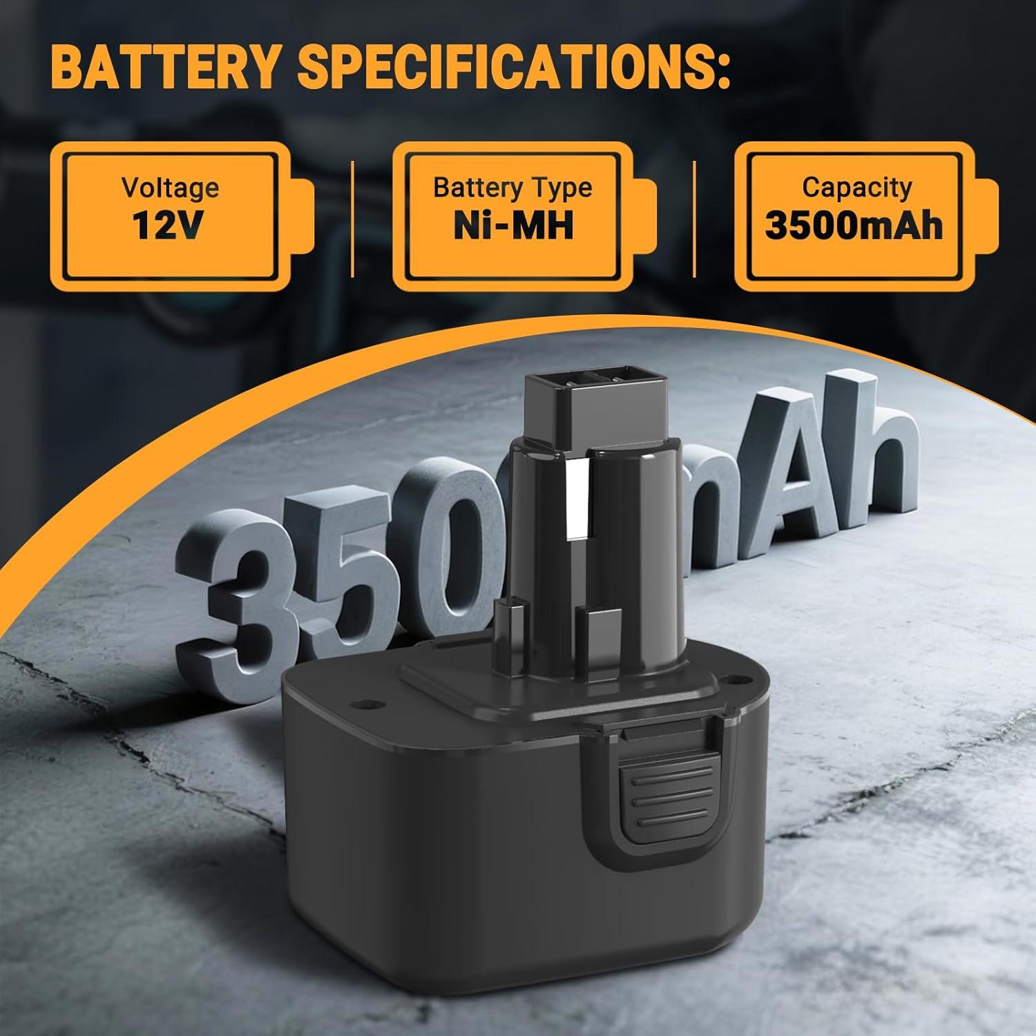 Batería Ni-MH 12V 3500mAh Shentec para Black & Decker PS130