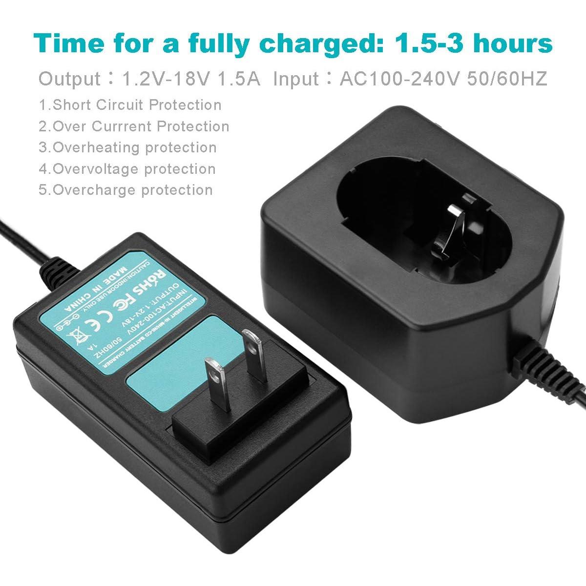 Cargador de Batería Creabest 1.2V-18V Compatible Hitachi