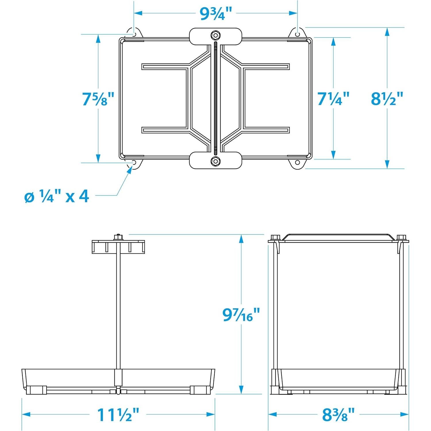 Bandeja de batería Seachoice 22021 para grupo 24, negra