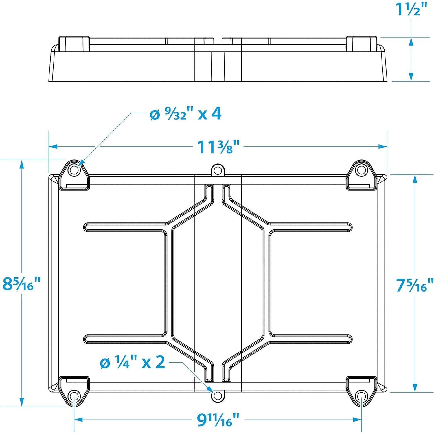 Bandeja de batería Seachoice 22021 para grupo 24, negra