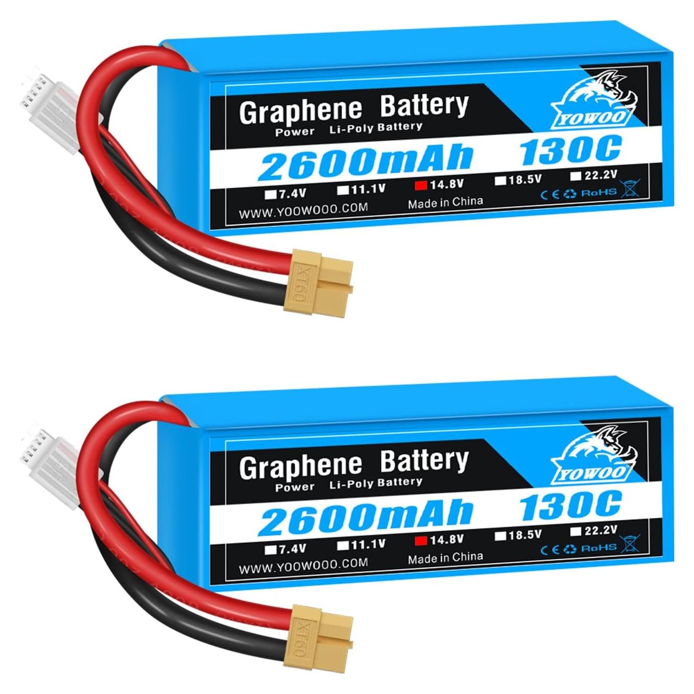 Batería LiPo 14.8V 2600mAh 130C YOWOO con Conector XT60