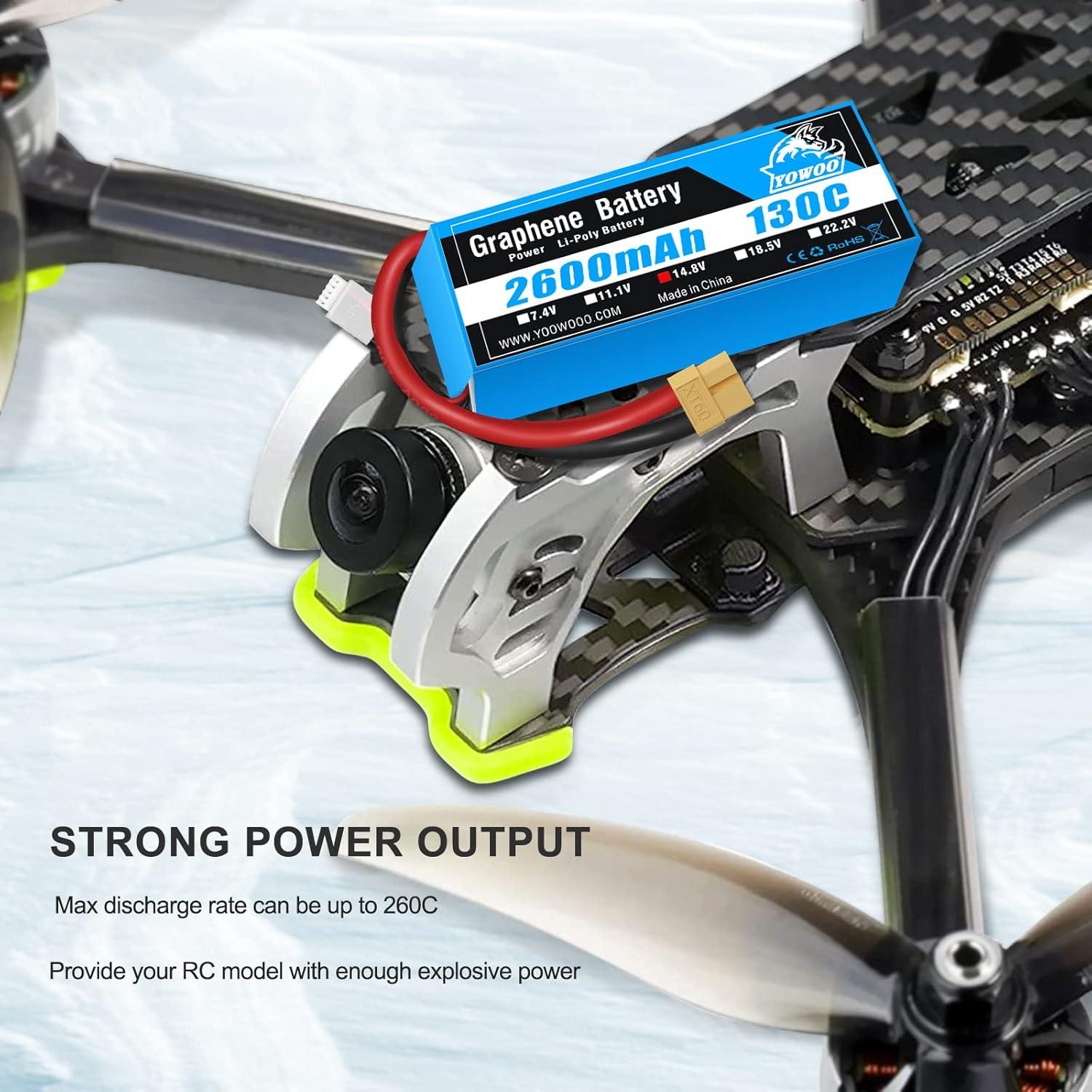 Batería LiPo 14.8V 2600mAh 130C YOWOO con Conector XT60
