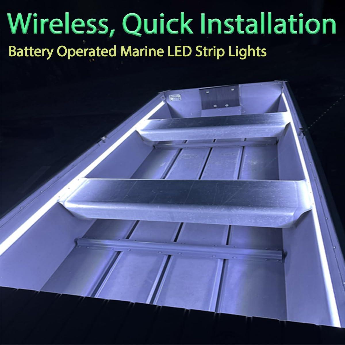 Luces LED Marinas en Tira Shangyuan 5m IP65 Batería Blanca