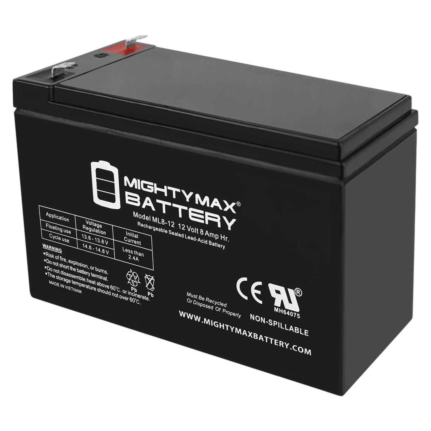 Batería recargable 12V 8AH Mighty Max ML8-12 para APC Back-UPS