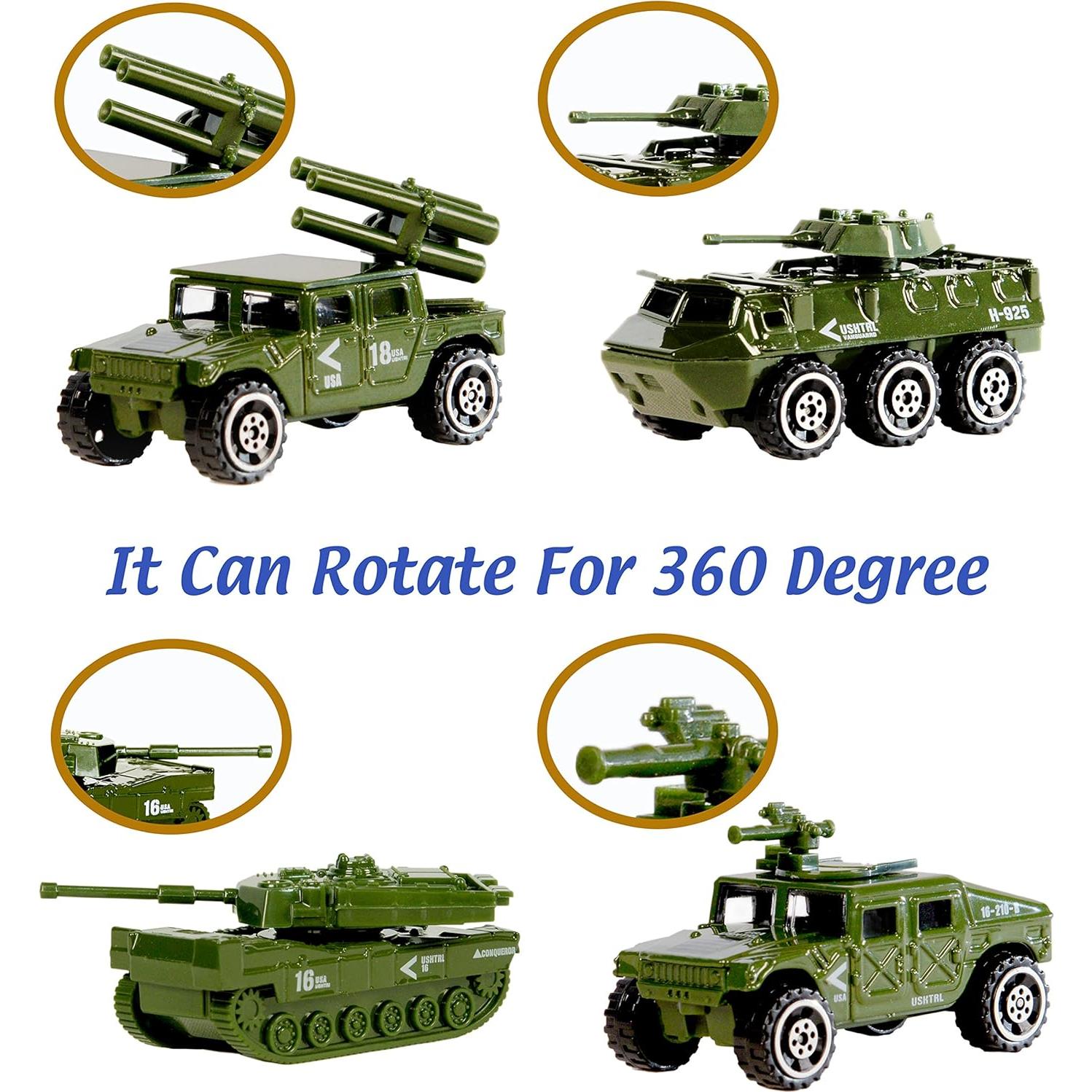 Vehículos Militares Original Color Paquete de 6 Modelos