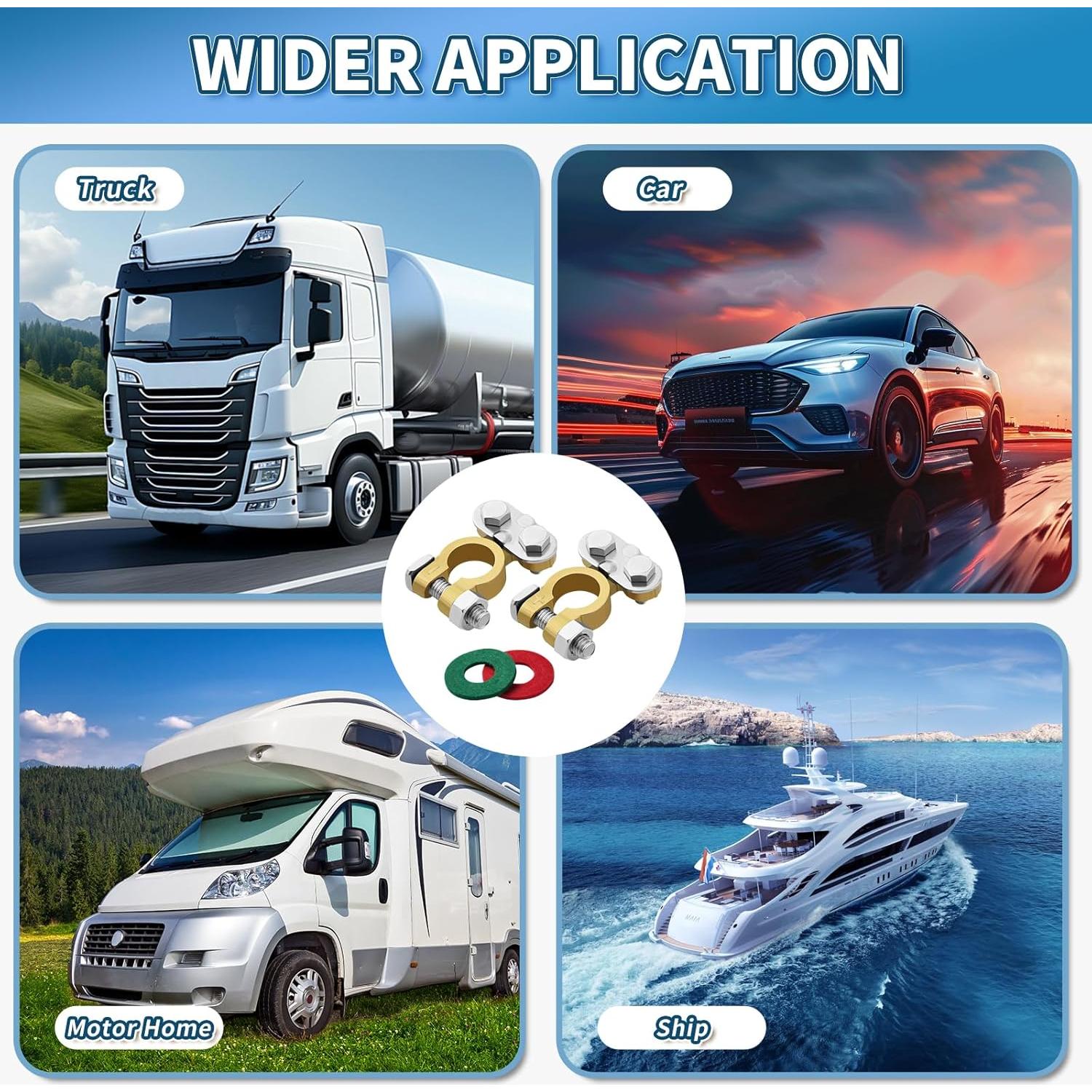 Conectores de Terminal de Batería XIOGZAXI 12V/24V Anticorrosión