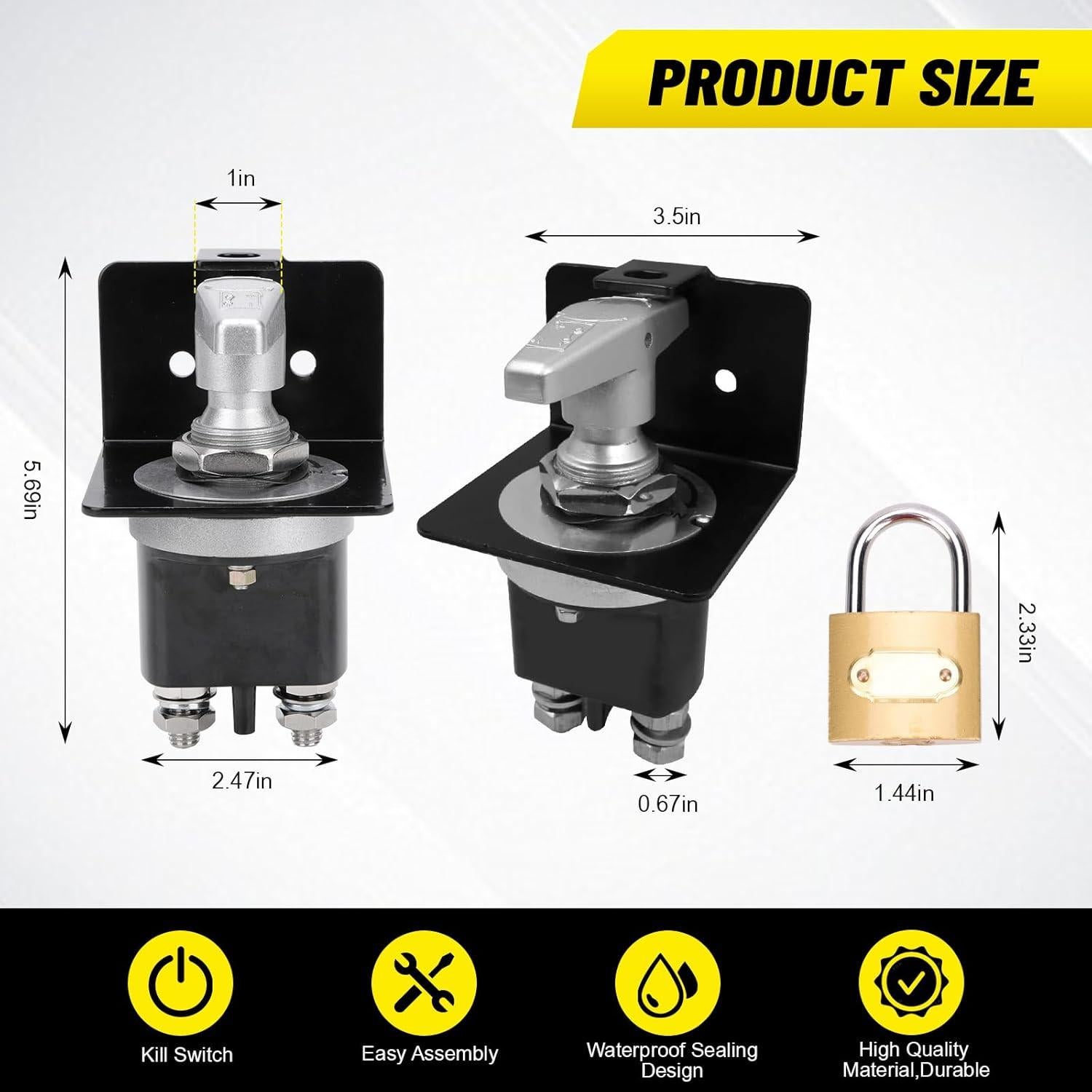 Interruptor de Desconexión de Batería C-Tzu 500A 12V-36V