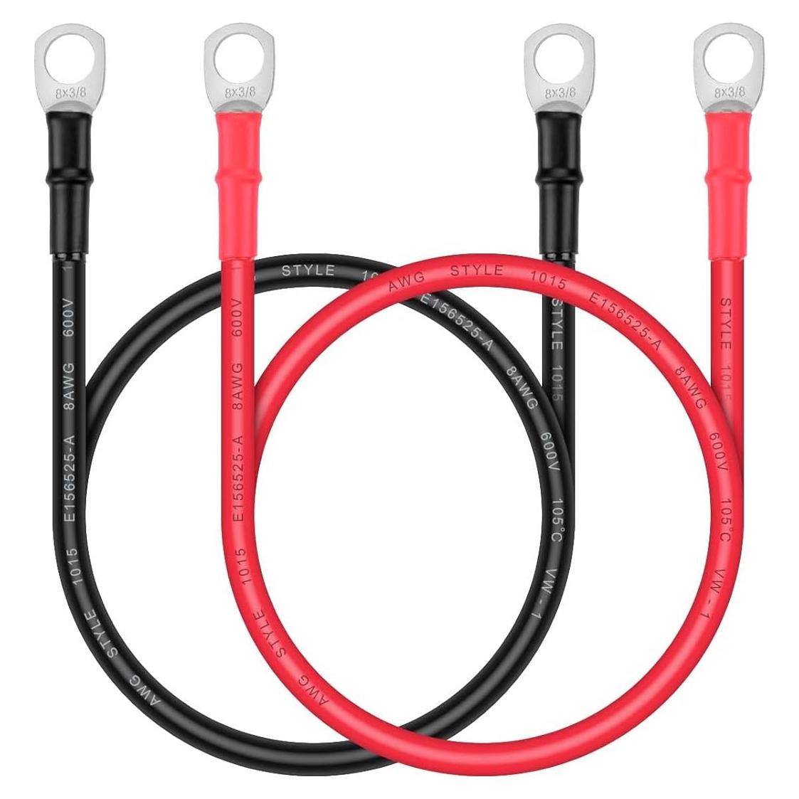 Cable de Batería iGreely 8 AWG 60cm Cobre Estañado