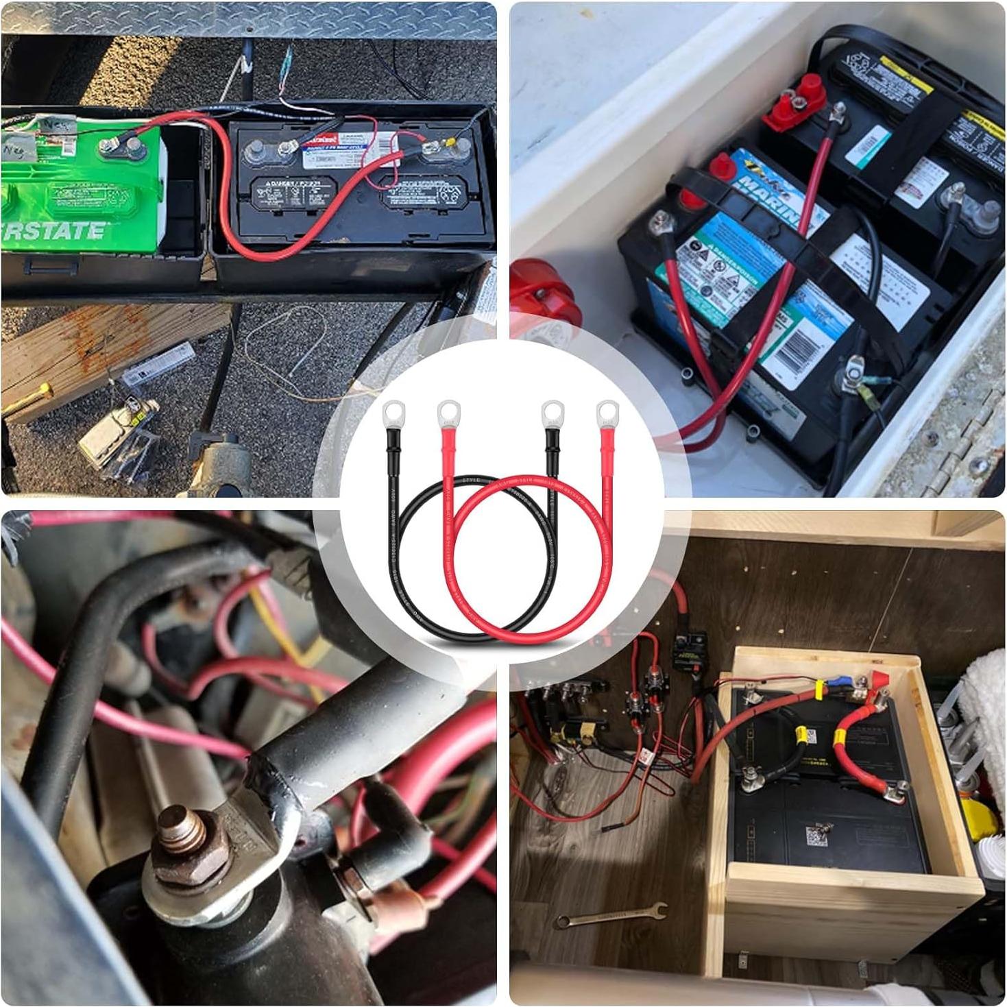 Cable de Batería iGreely 8 AWG 60cm Cobre Estañado