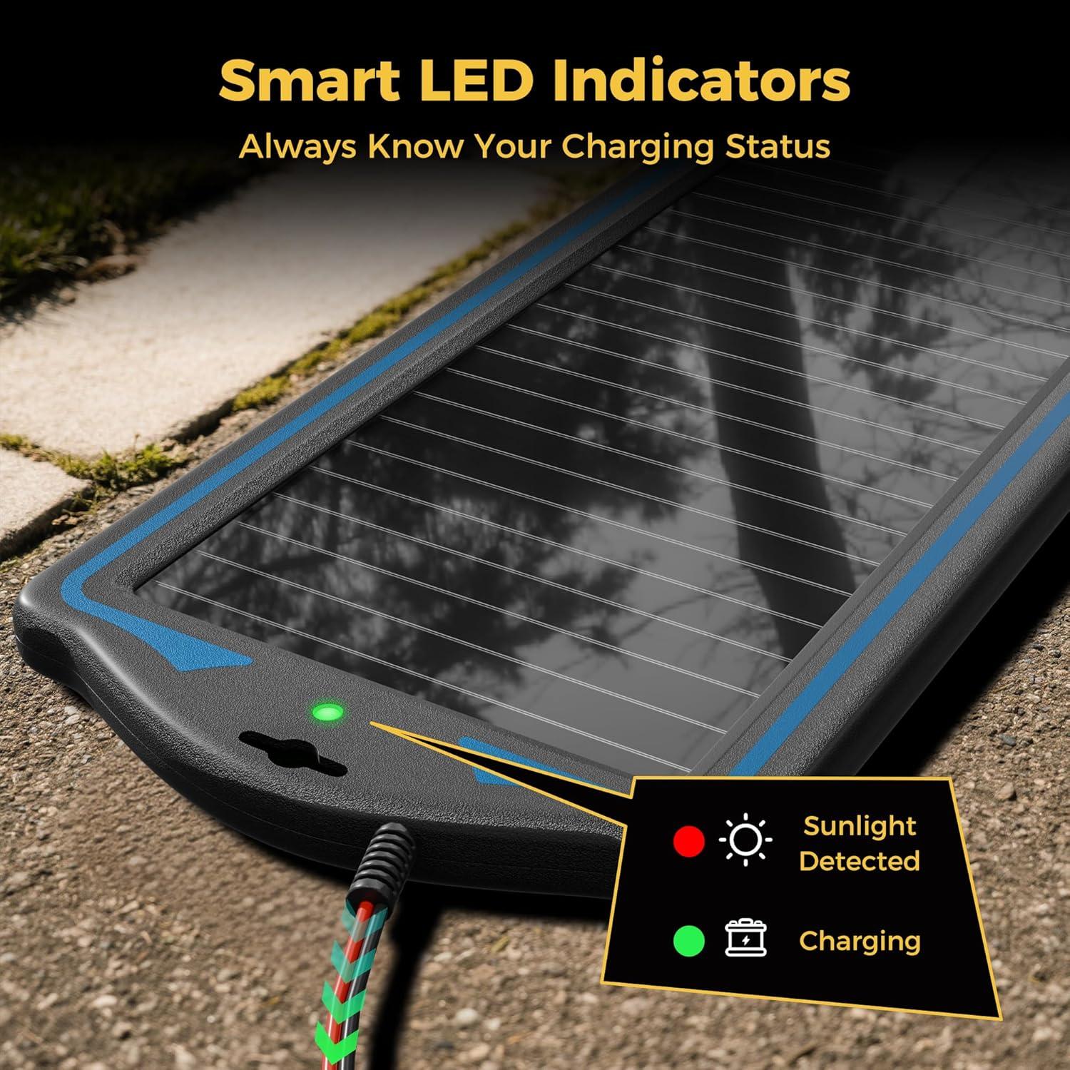 Cargador Solar de Batería 12V SUNAPEX 1.8W Portátil Impermeable