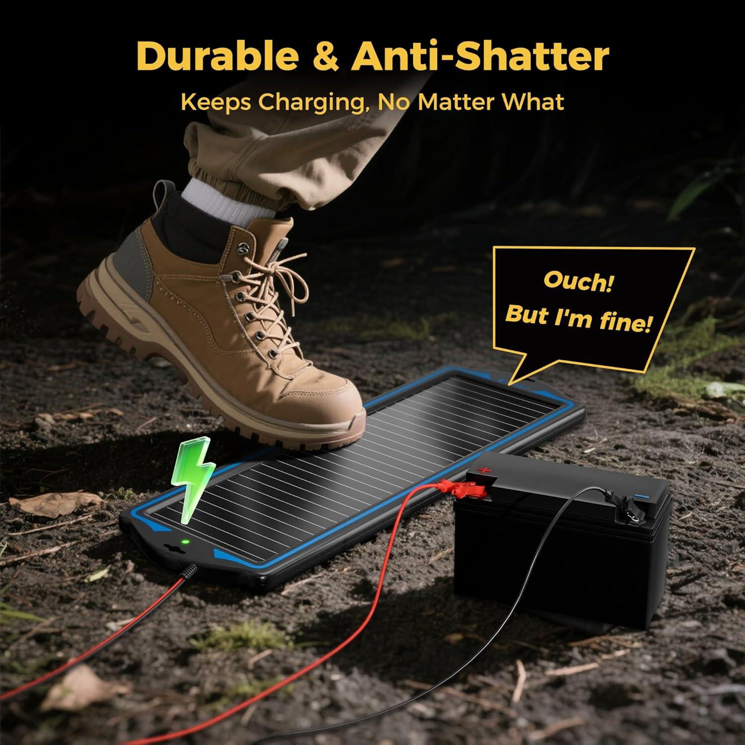 Cargador Solar de Batería 12V SUNAPEX 1.8W Portátil Impermeable