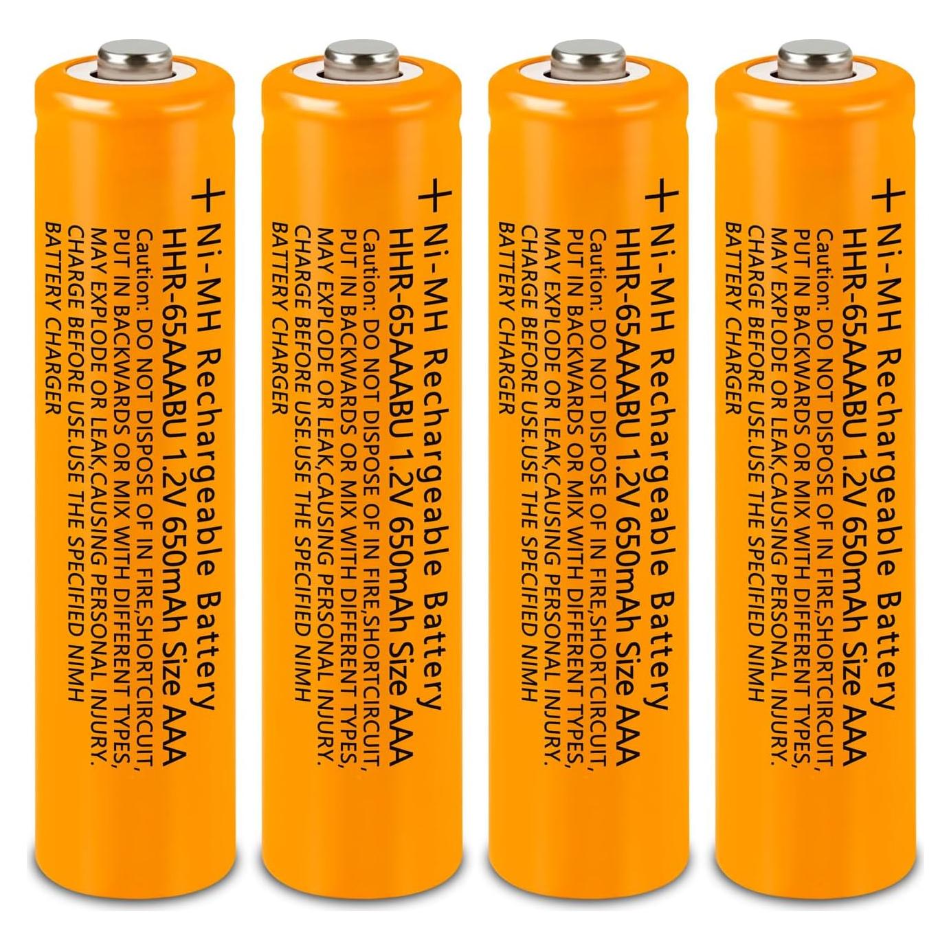 Baterías recargables Ni-MH AAA 1.2V 650mAh Panasonic - 4 unidades