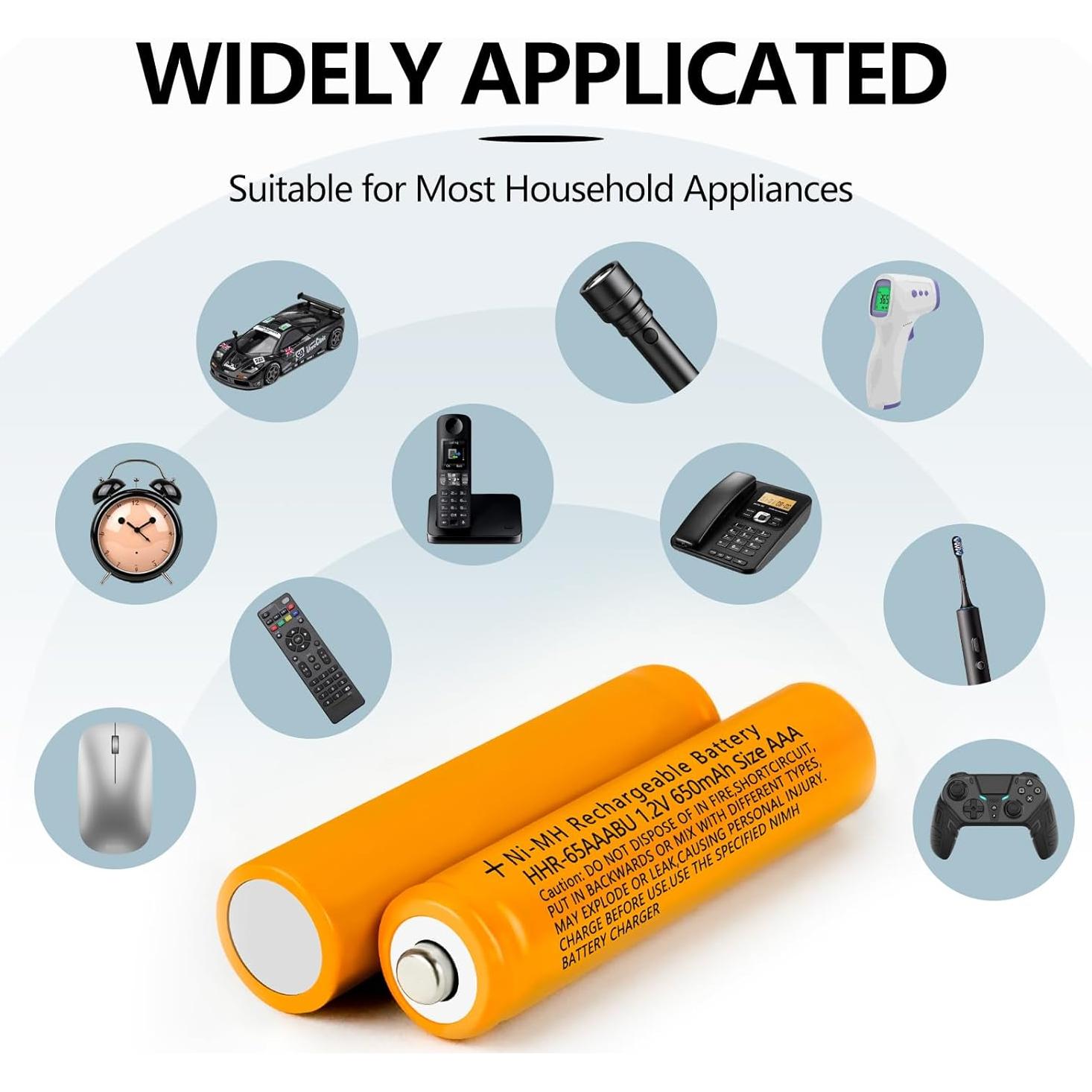 Baterías recargables Ni-MH AAA 1.2V 650mAh Panasonic - 4 unidades