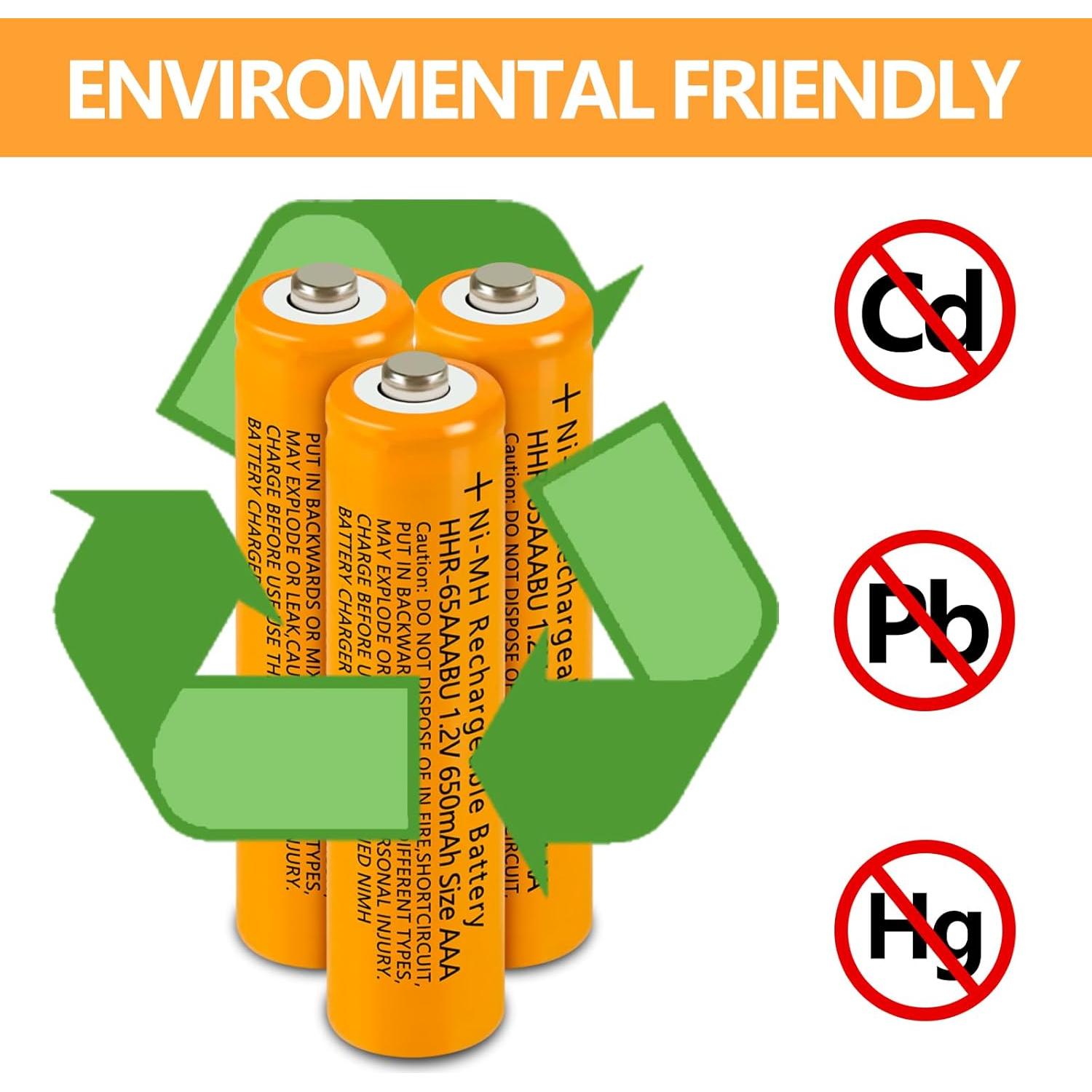Baterías recargables Ni-MH AAA 1.2V 650mAh Panasonic - 4 unidades