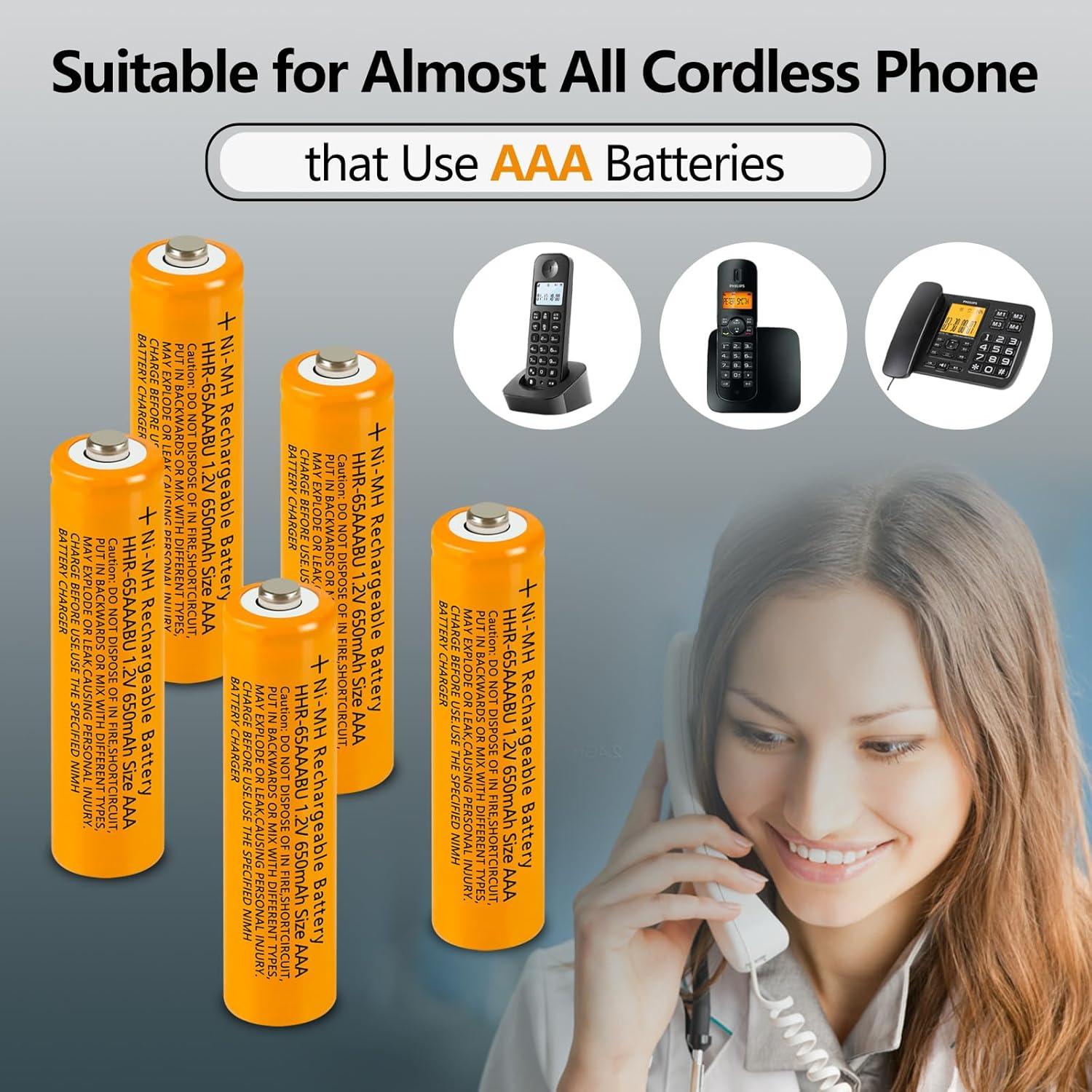 Baterías recargables Ni-MH AAA 1.2V 650mAh Panasonic - 4 unidades