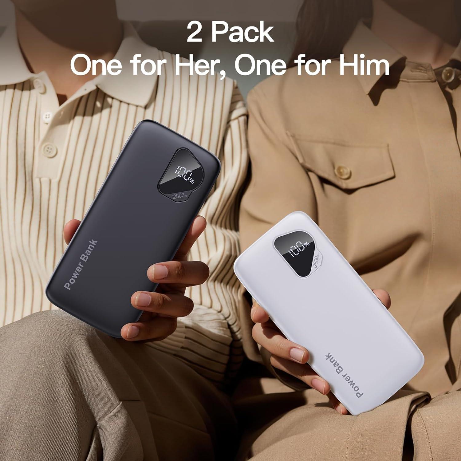 Paquete de 2 Cargadores Portátiles 12800mAh SHENZHEN M7