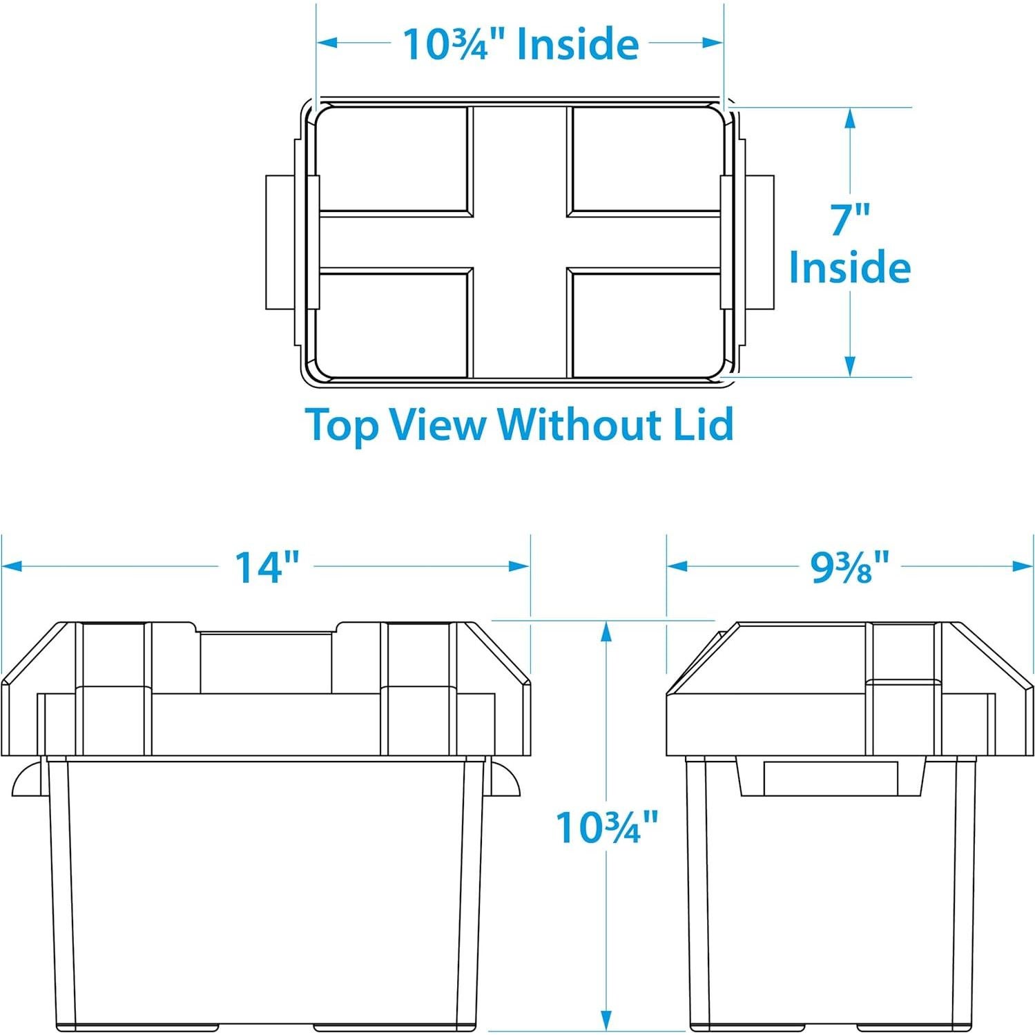 Caja de Batería Seachoice 24 con Correa y Montaje 50-22060