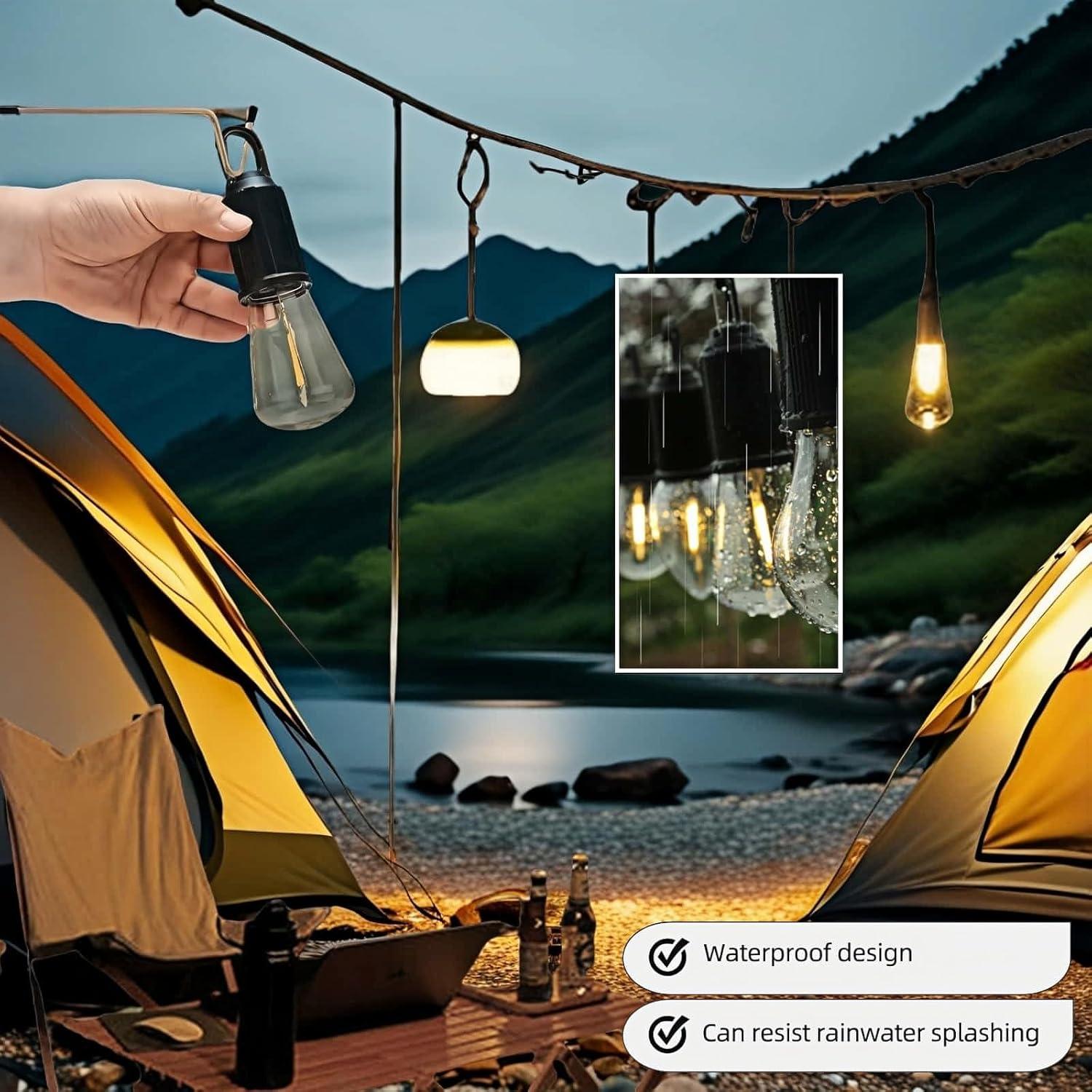 Linterna LED Camping Chinshwehaw Recargable USB-C 300 Lúmenes