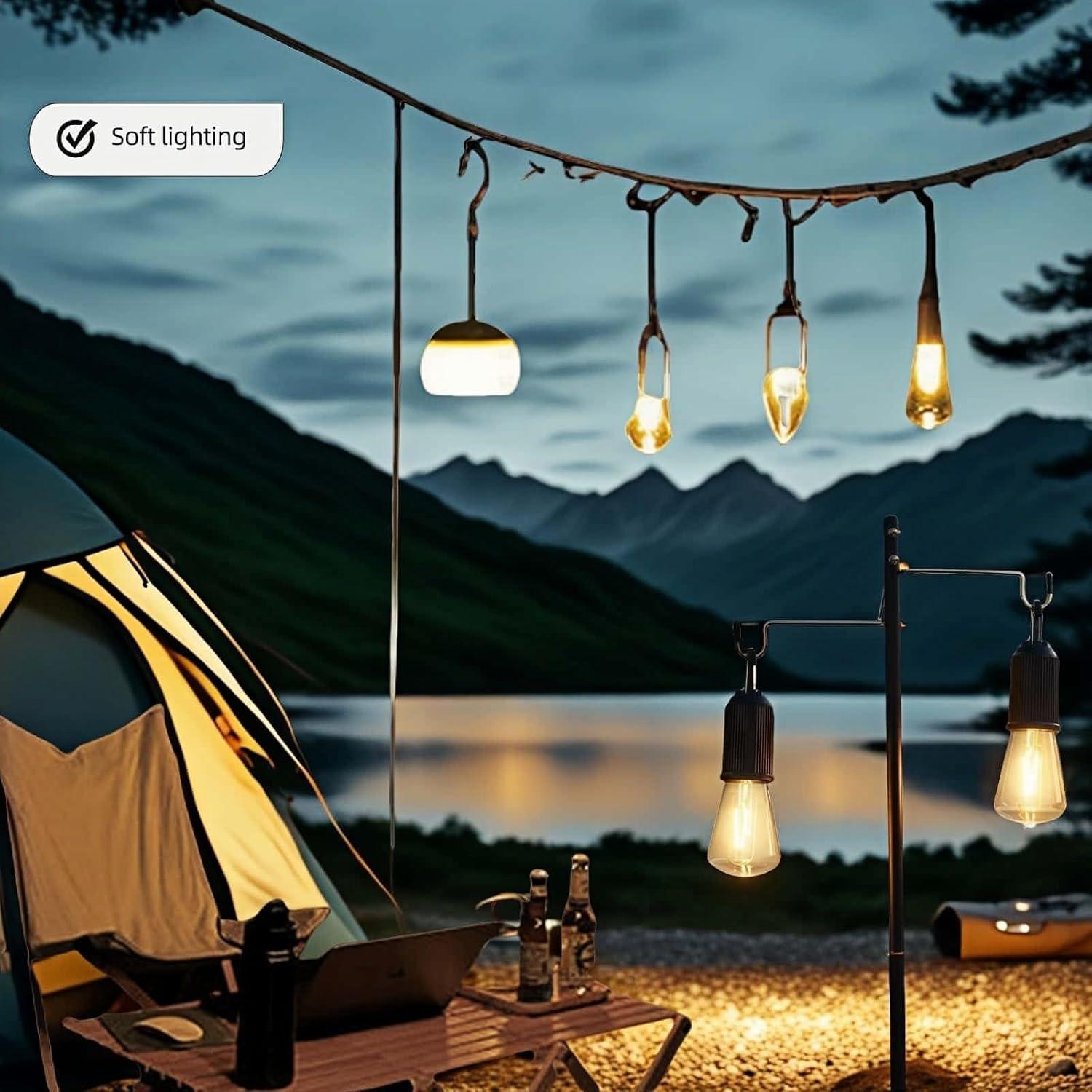 Linterna LED Camping Chinshwehaw Recargable USB-C 300 Lúmenes