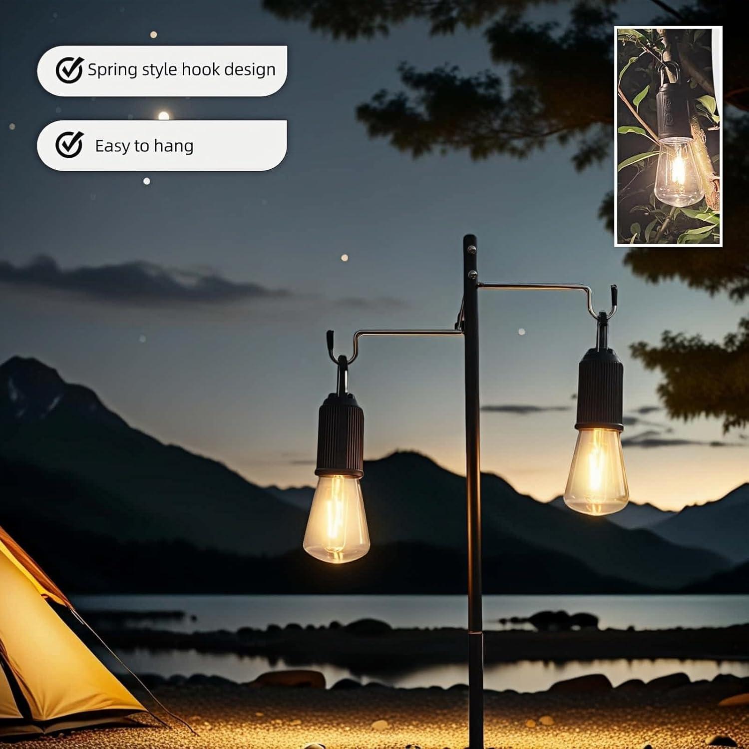 Linterna LED Camping Chinshwehaw Recargable USB-C 300 Lúmenes