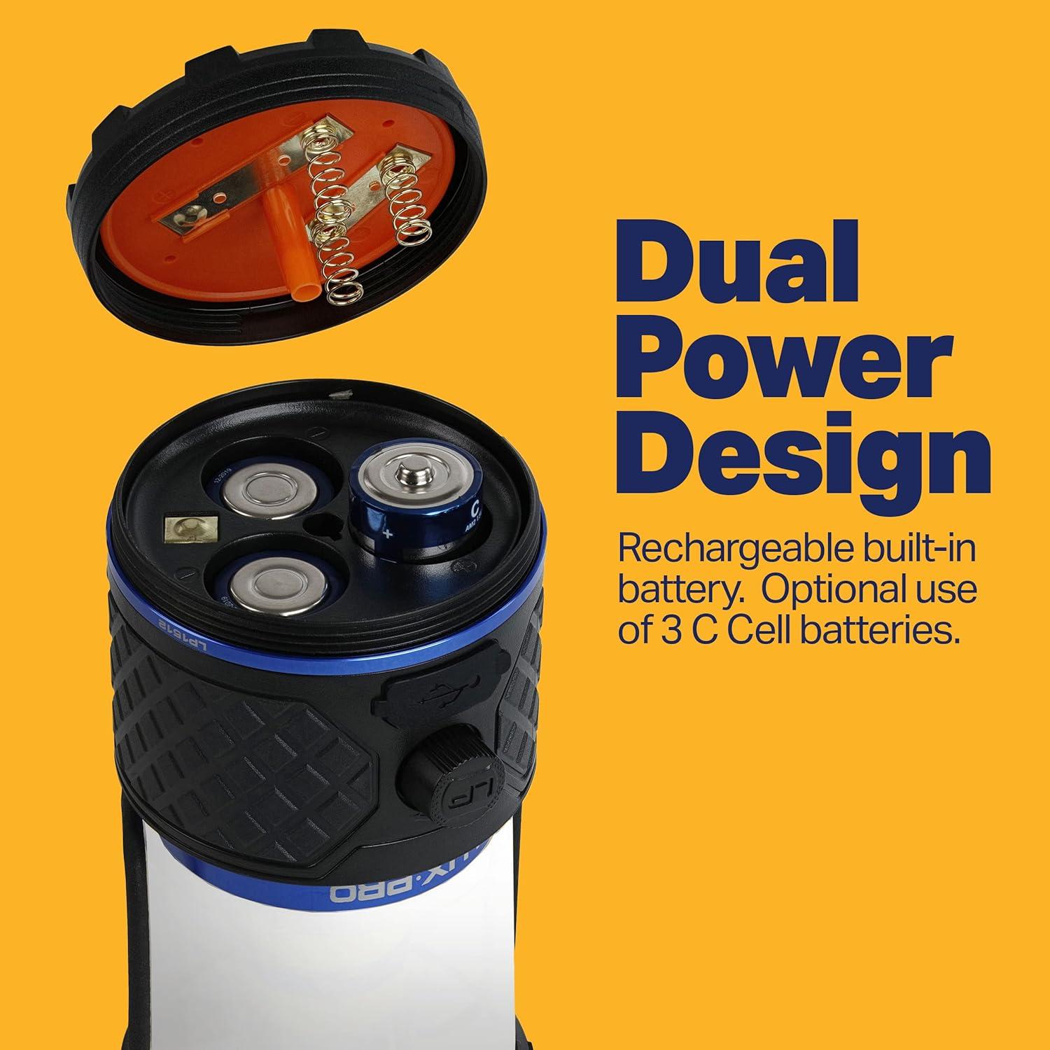 Linterna LED Recargable LUXPRO LP1513 940 Lúmenes IPX4