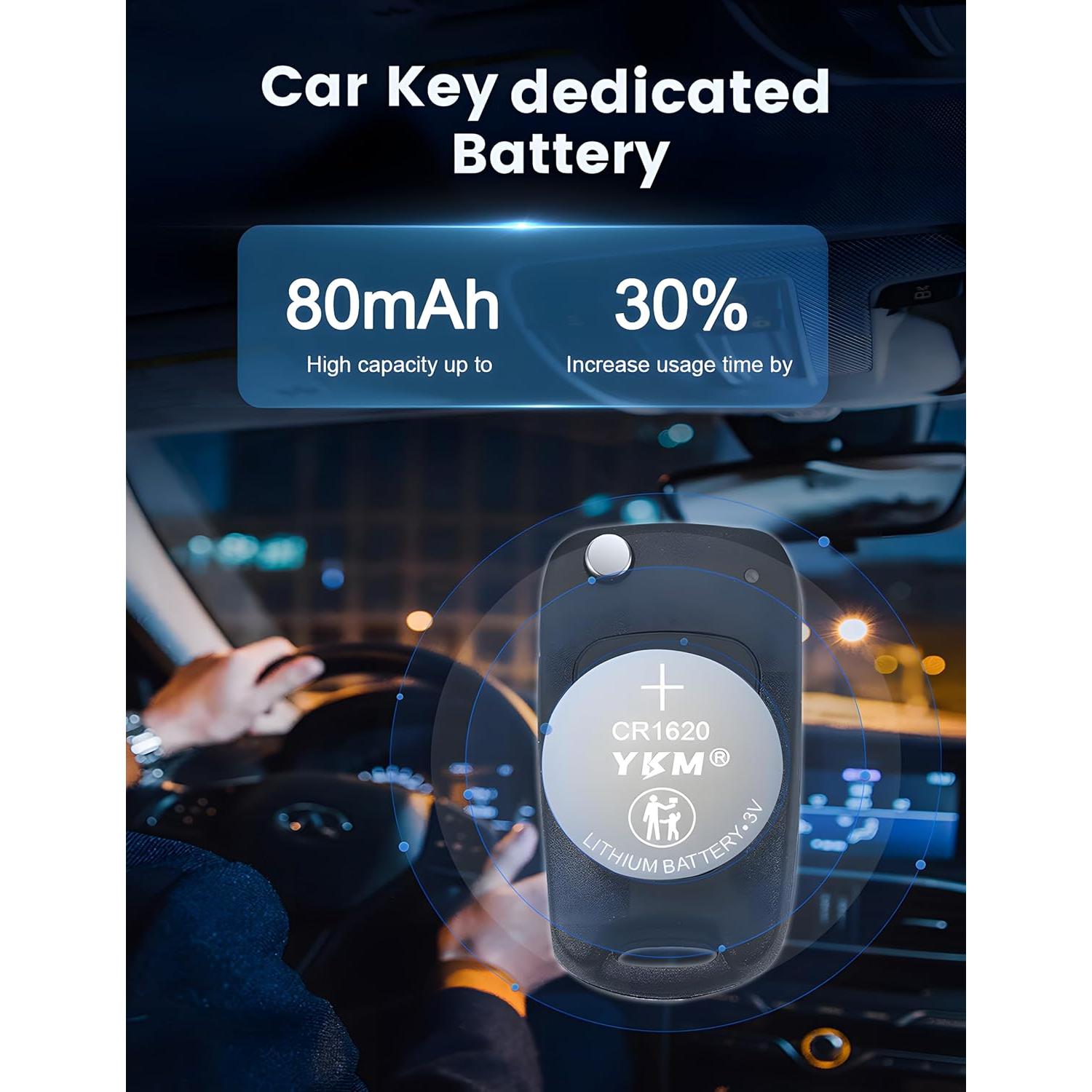 Baterías de Litio YKM CR1620 3V - Paquete de 40 Unidades