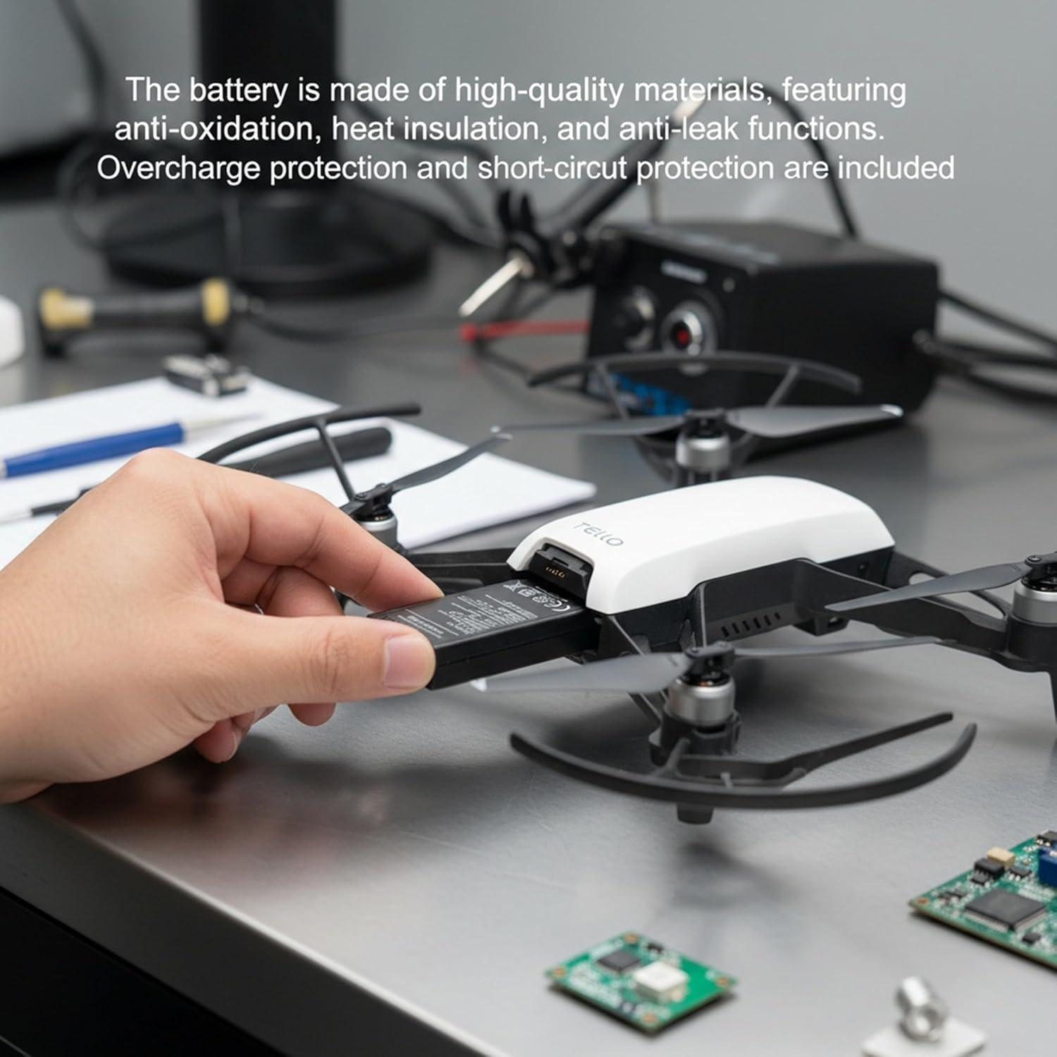 2 Baterías 1100mAh y 4 Hélices para DJI Tello