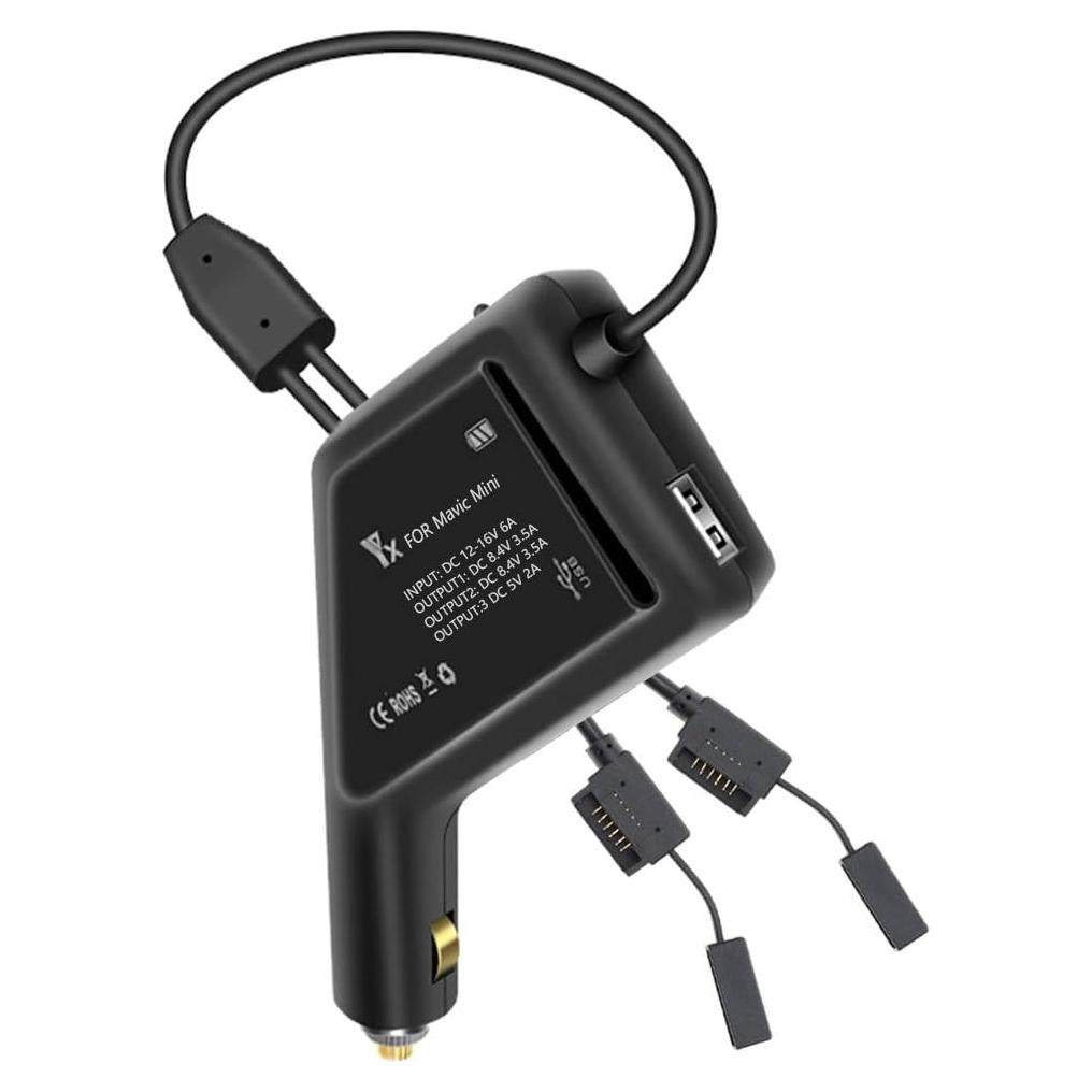 Cargador de Coche Hanatora para DJI Mavic Mini 3 en 1