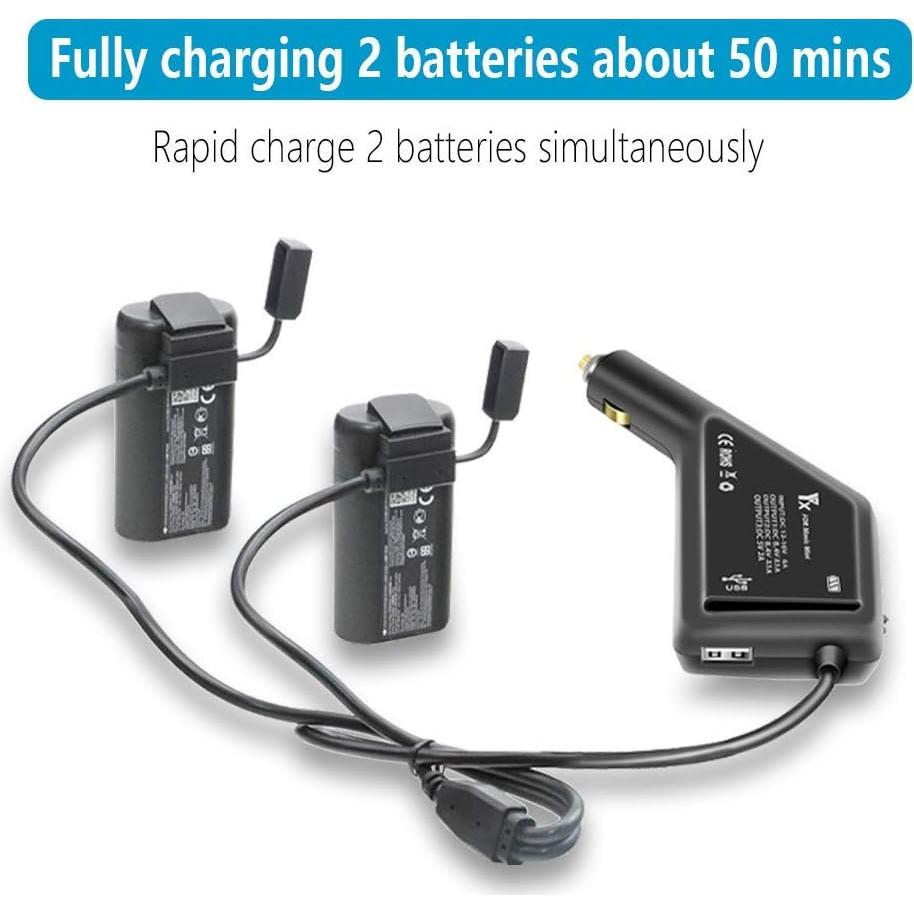 Cargador de Coche Hanatora para DJI Mavic Mini 3 en 1