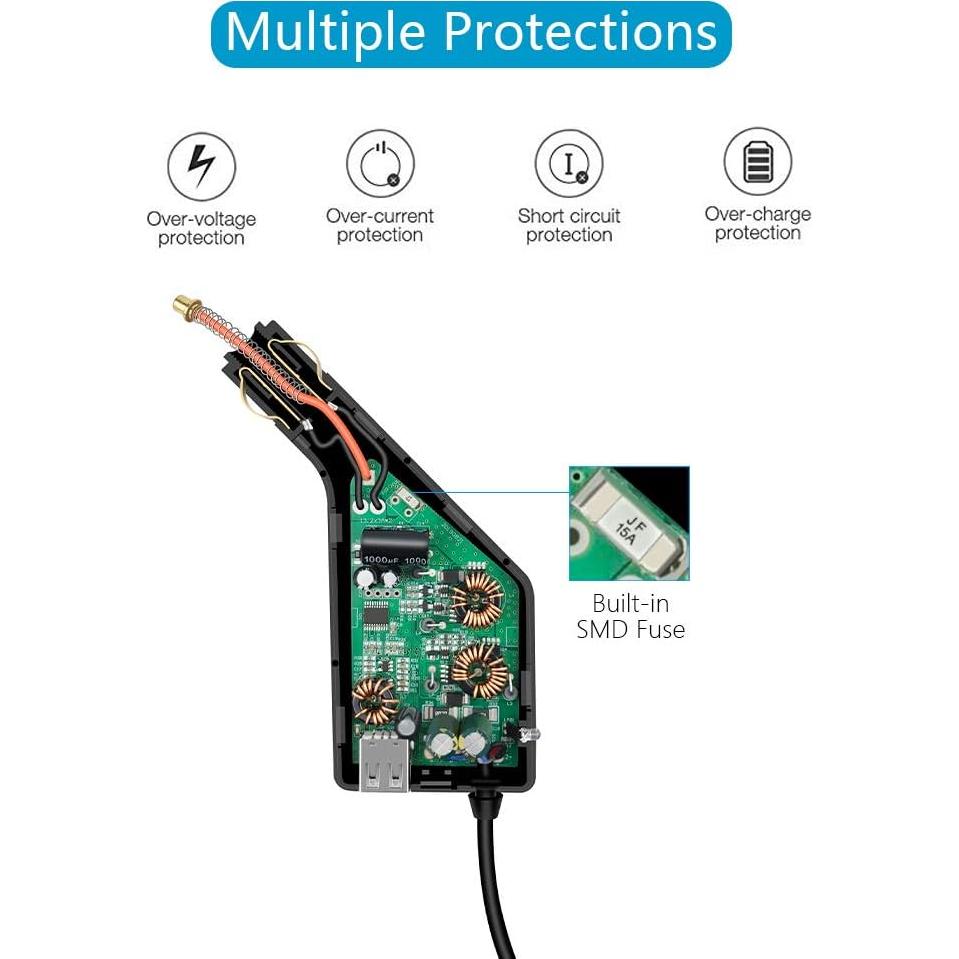 Cargador de Coche Hanatora para DJI Mavic Mini 3 en 1