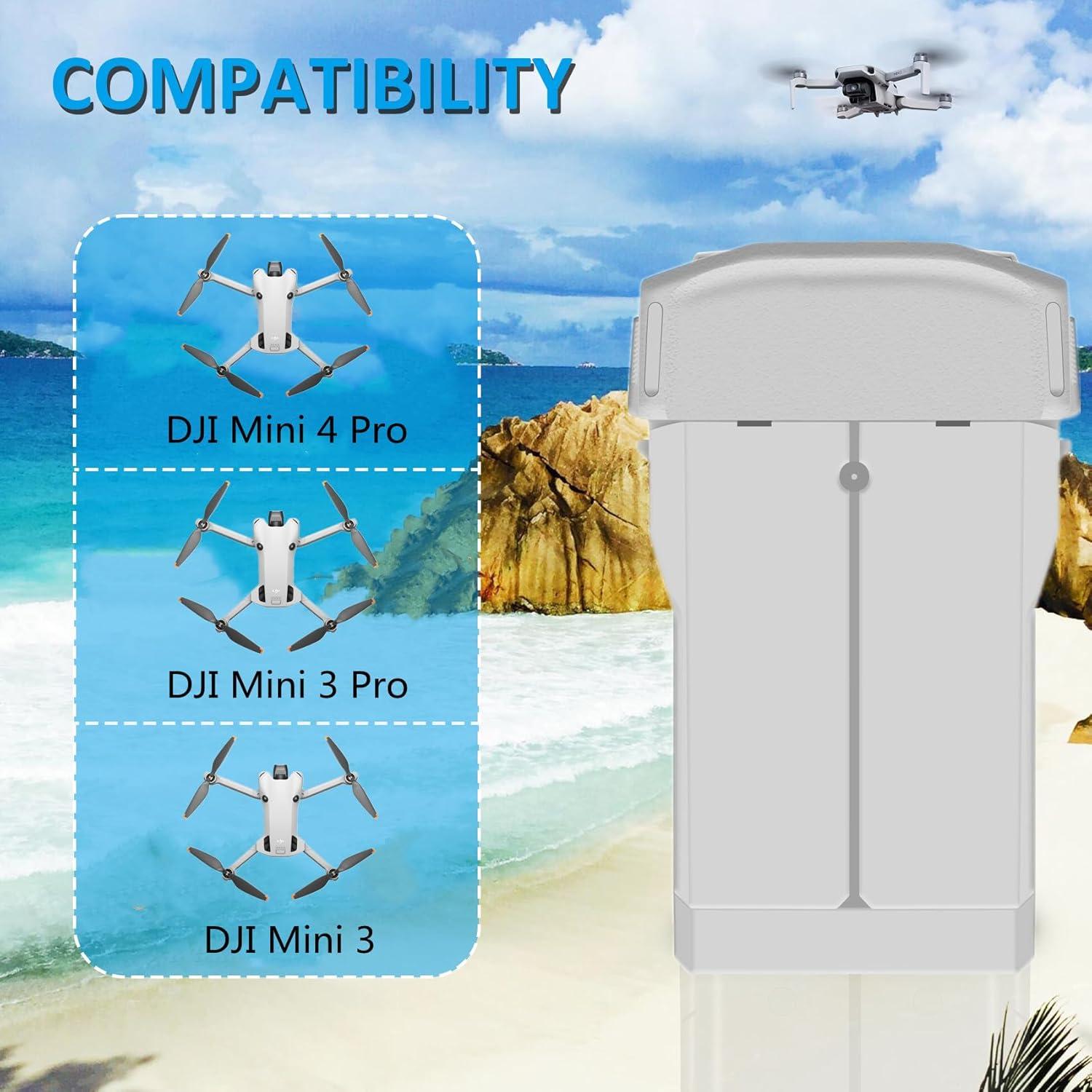 Batería Inteligente COOLSHOW 2x 3850mAh para DJI Mini 4/3