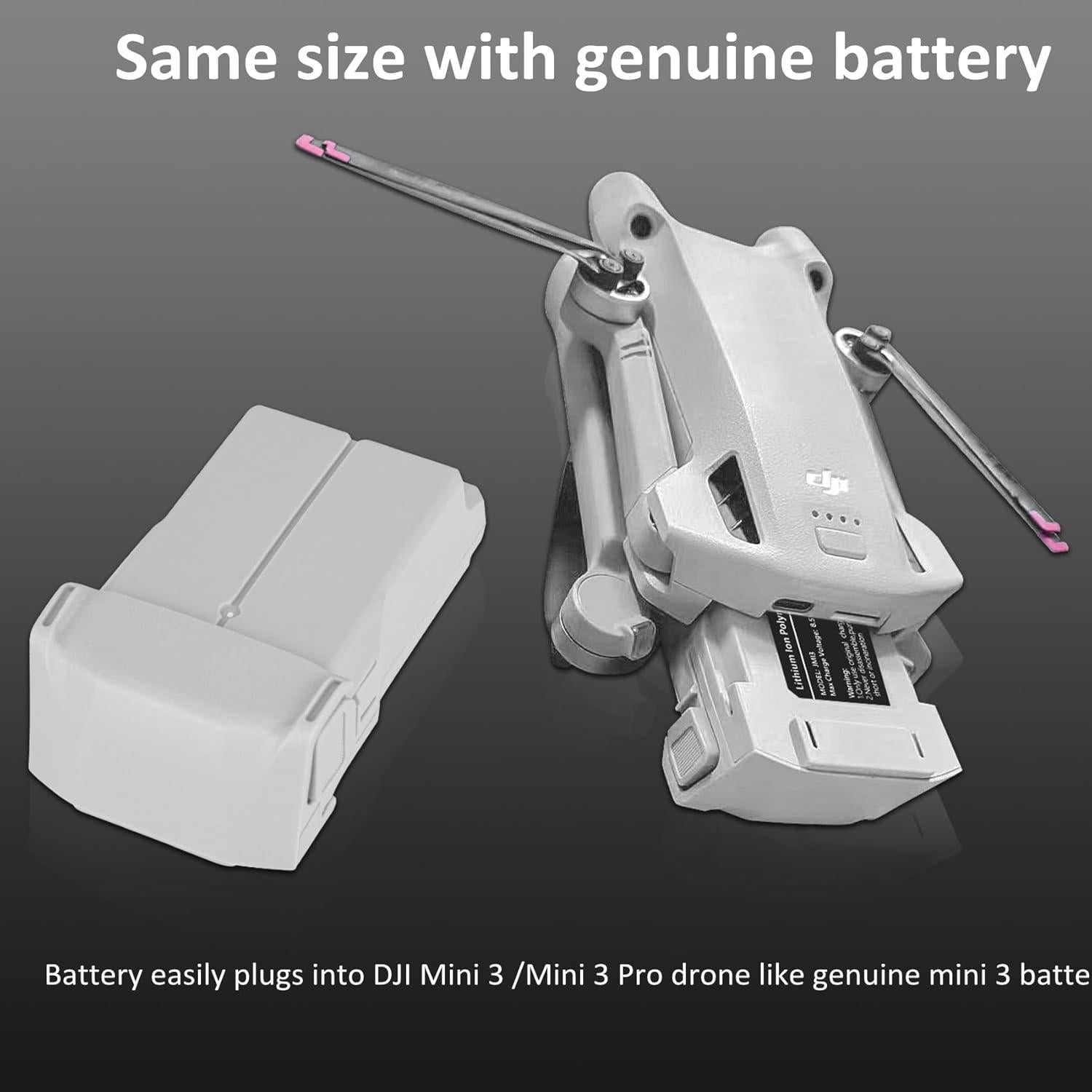 Batería Inteligente COOLSHOW 2x 3850mAh para DJI Mini 4/3