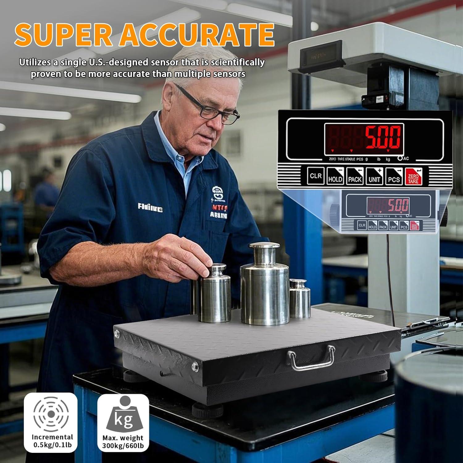 Escala Postal Digital WISHSOM 300kg Alta Resistencia 50x40cm