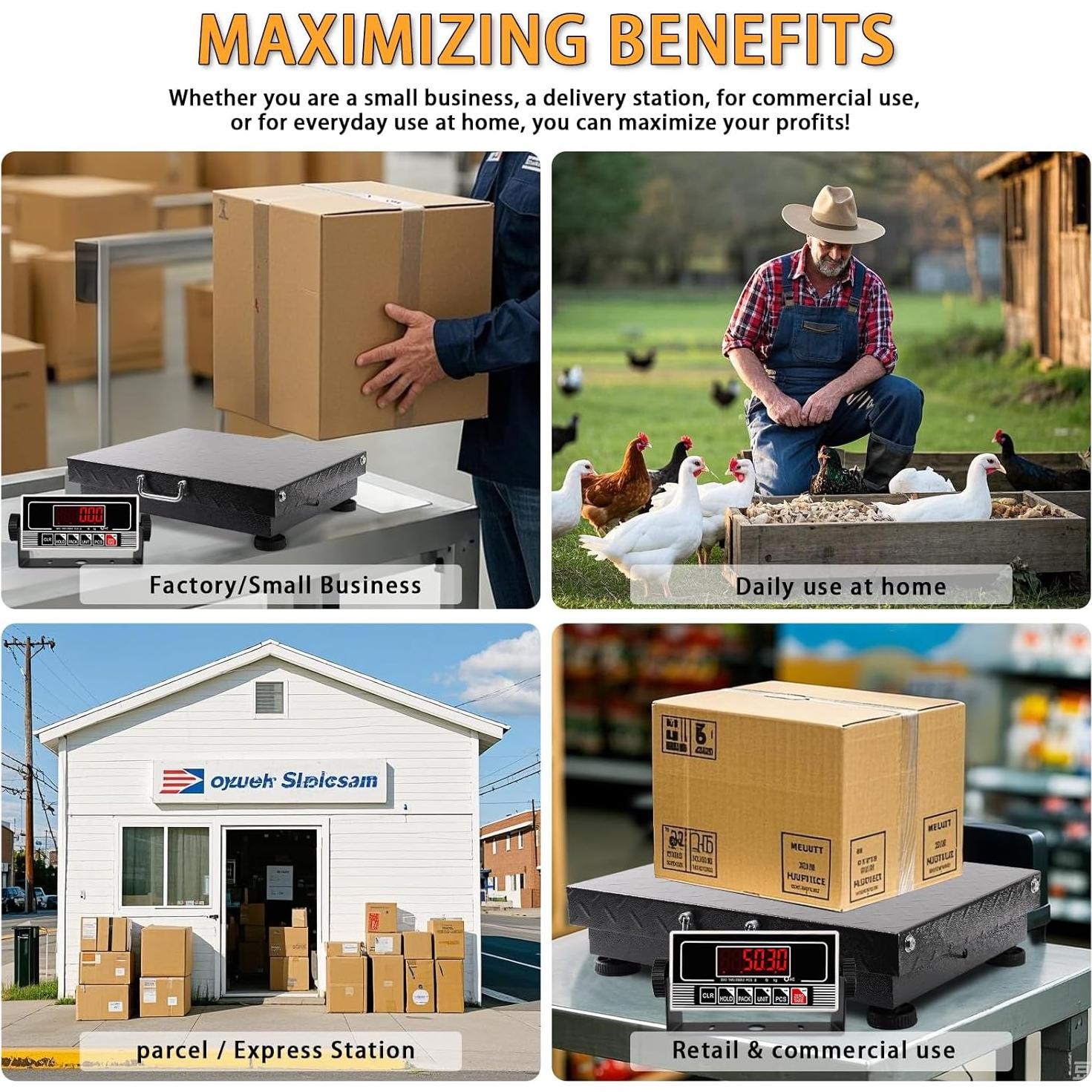 Escala Postal Digital WISHSOM 300kg Alta Resistencia 50x40cm