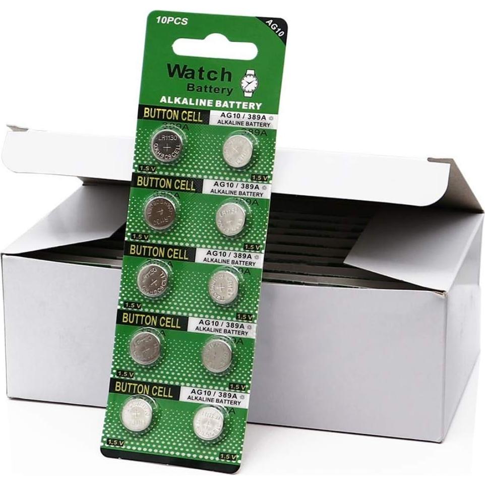 Baterías Alcalinas AG10 Cotchear 10 Piezas 1.5V Celda Botón
