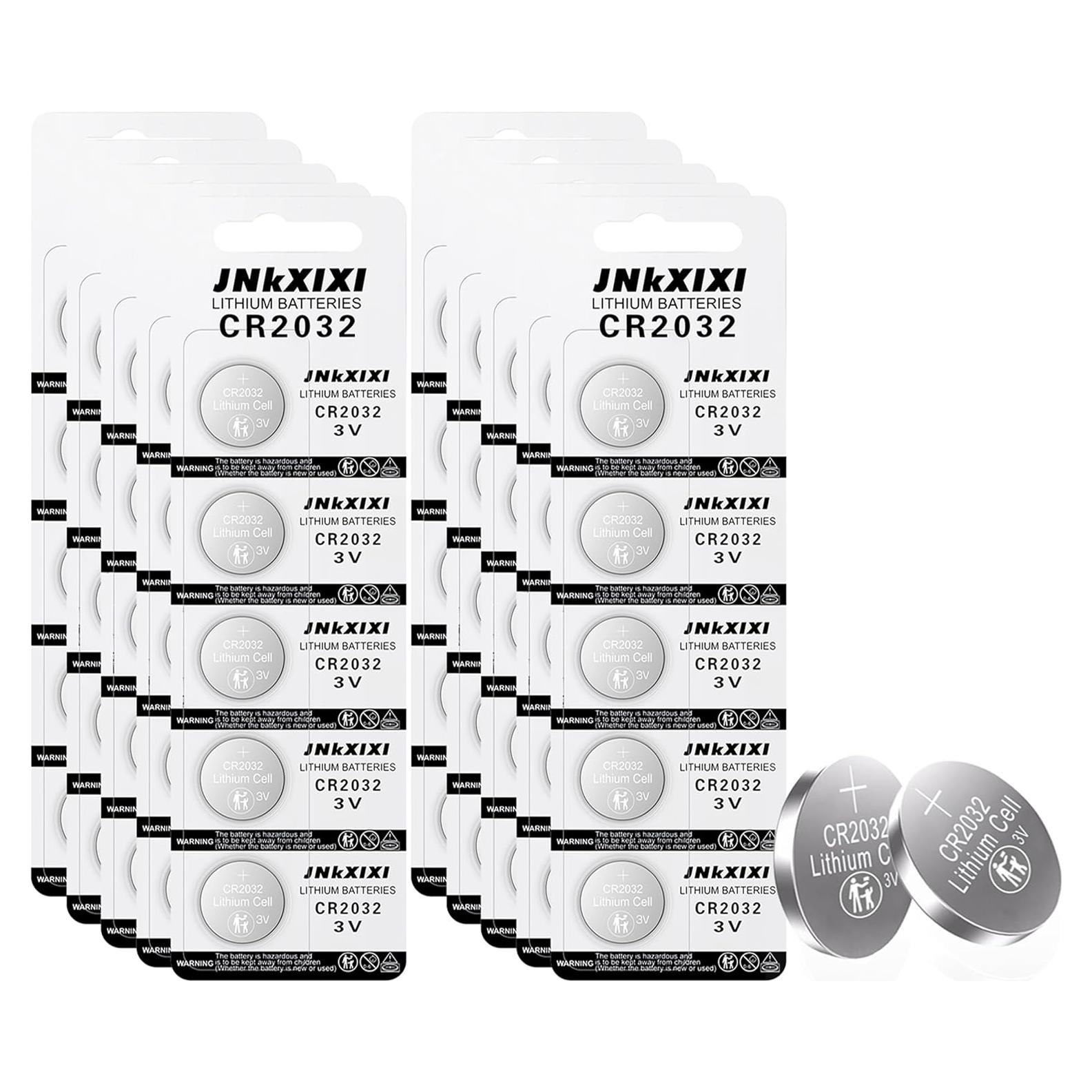 Paquete de 50 Baterías CR2032 JNKXIXI 3.0V Litio 230mAh