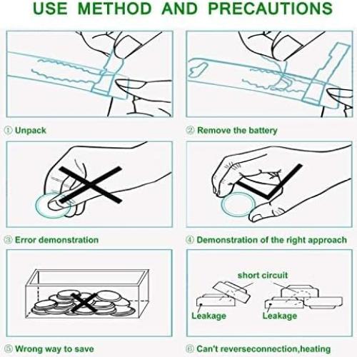 Paquete de 50 Baterías CR2032 JNKXIXI 3.0V Litio 230mAh