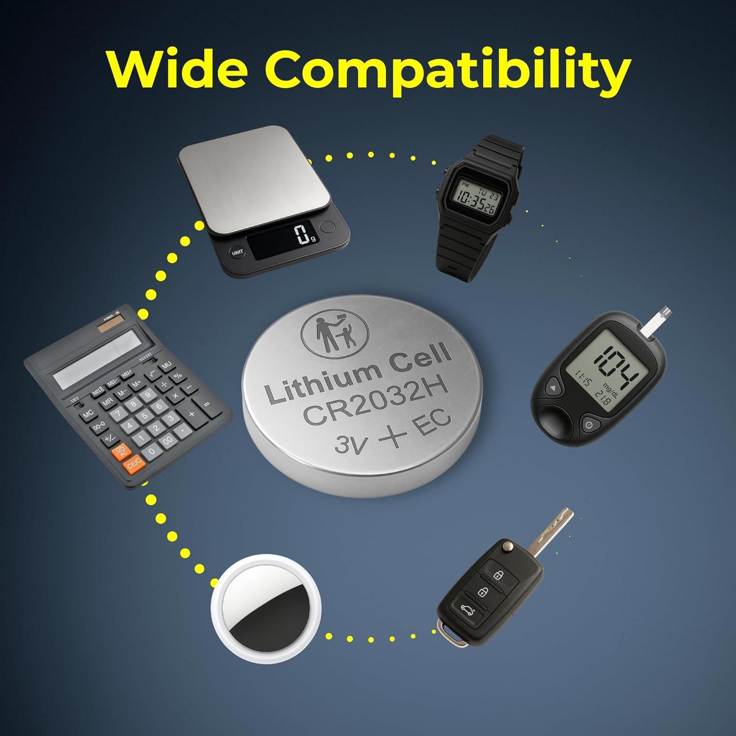 Baterías CR2032 de Litio Milestock - 5 Piezas 240mAh