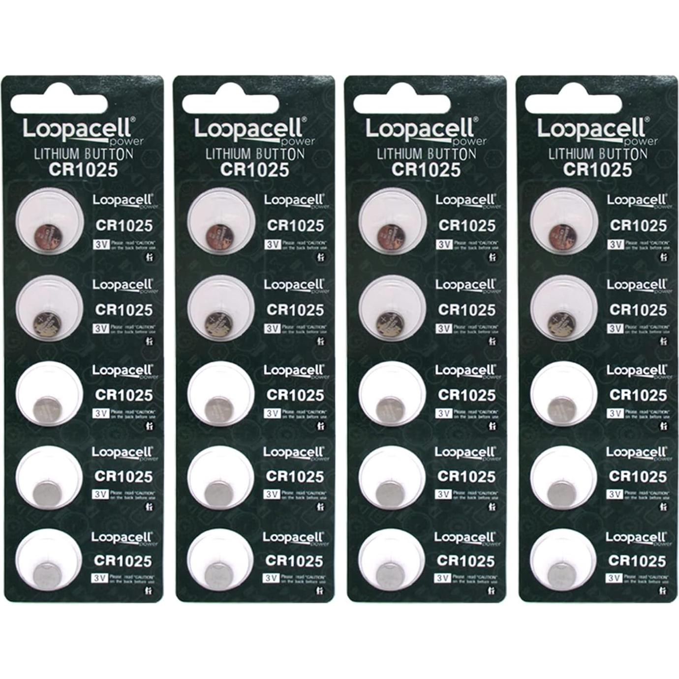 Batería de botón Loopacell CR1025 3V para dispositivos